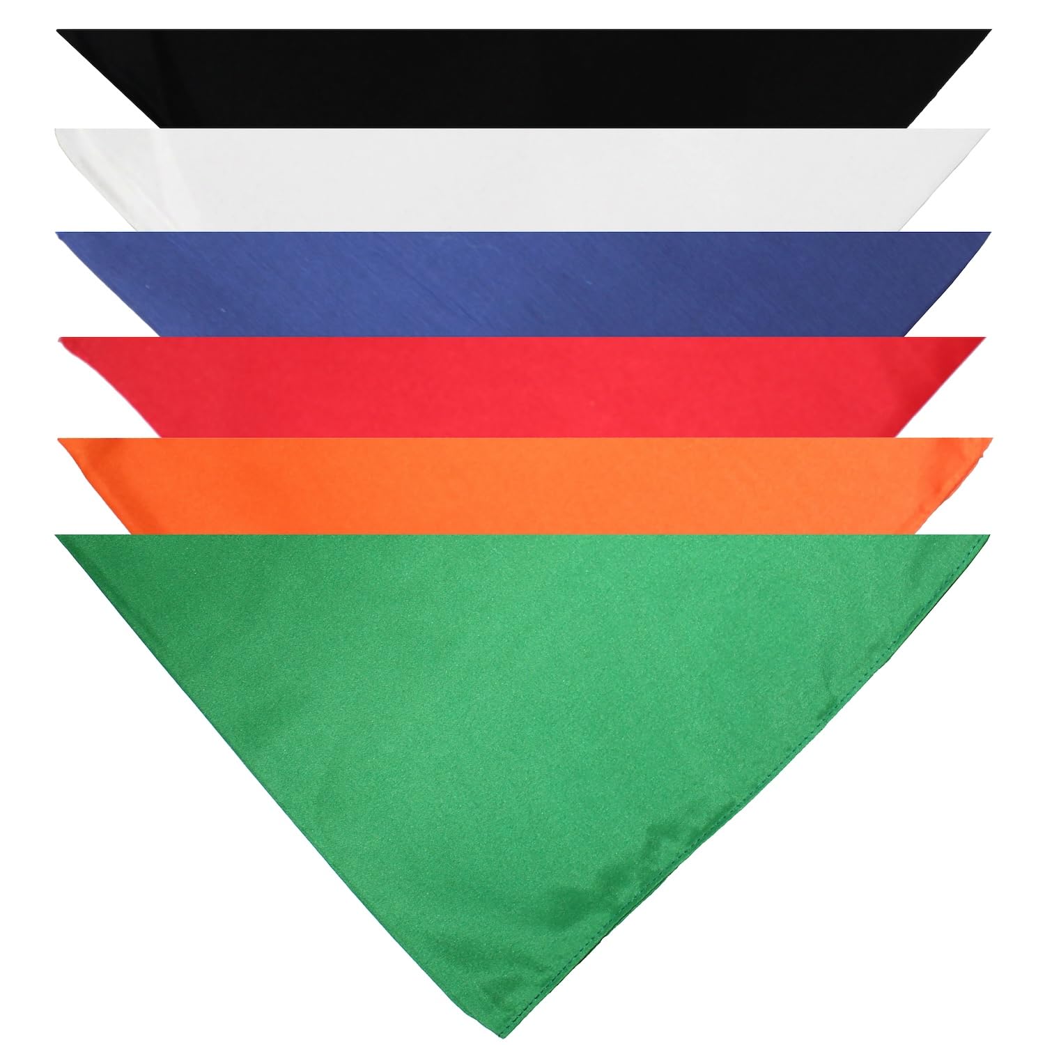 Balec Dog Solid Cotton Bandanas - 5 Pack Adjustable Triangle Scarves for Small & Medium Dogs - Perfect for Daily Walks, Grooming, and Pet Photography
