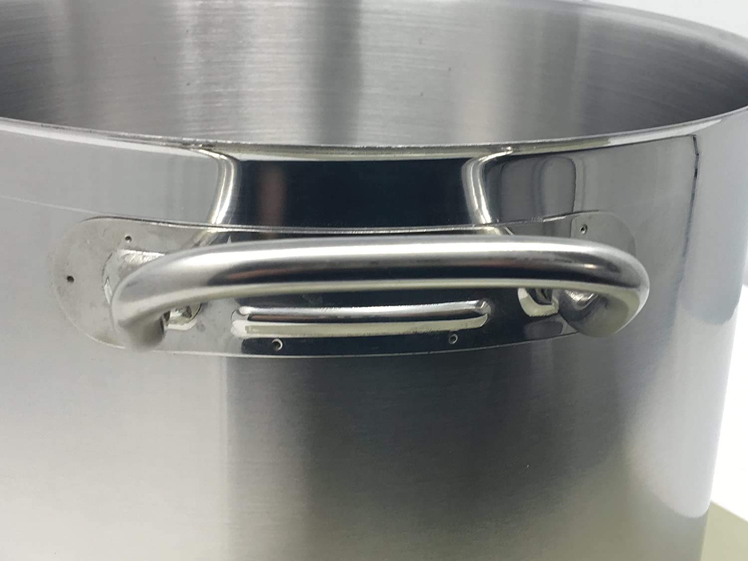Update International SPS-20 20-Quart Silver Induction Stock Pot - Professional Commercial Kitchen Cookware for Soup, Stew & Large Batch Cooking