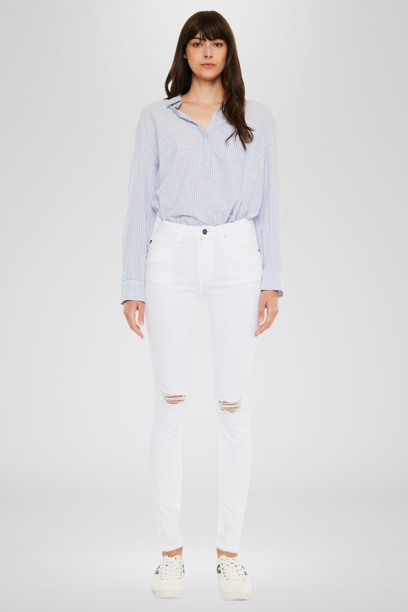 Avery High Rise Super Skinny Jeans for Women - Stretch Denim Pants Slim Fit Ankle Length - Perfect for Casual Outfits, Night Out and Date Night