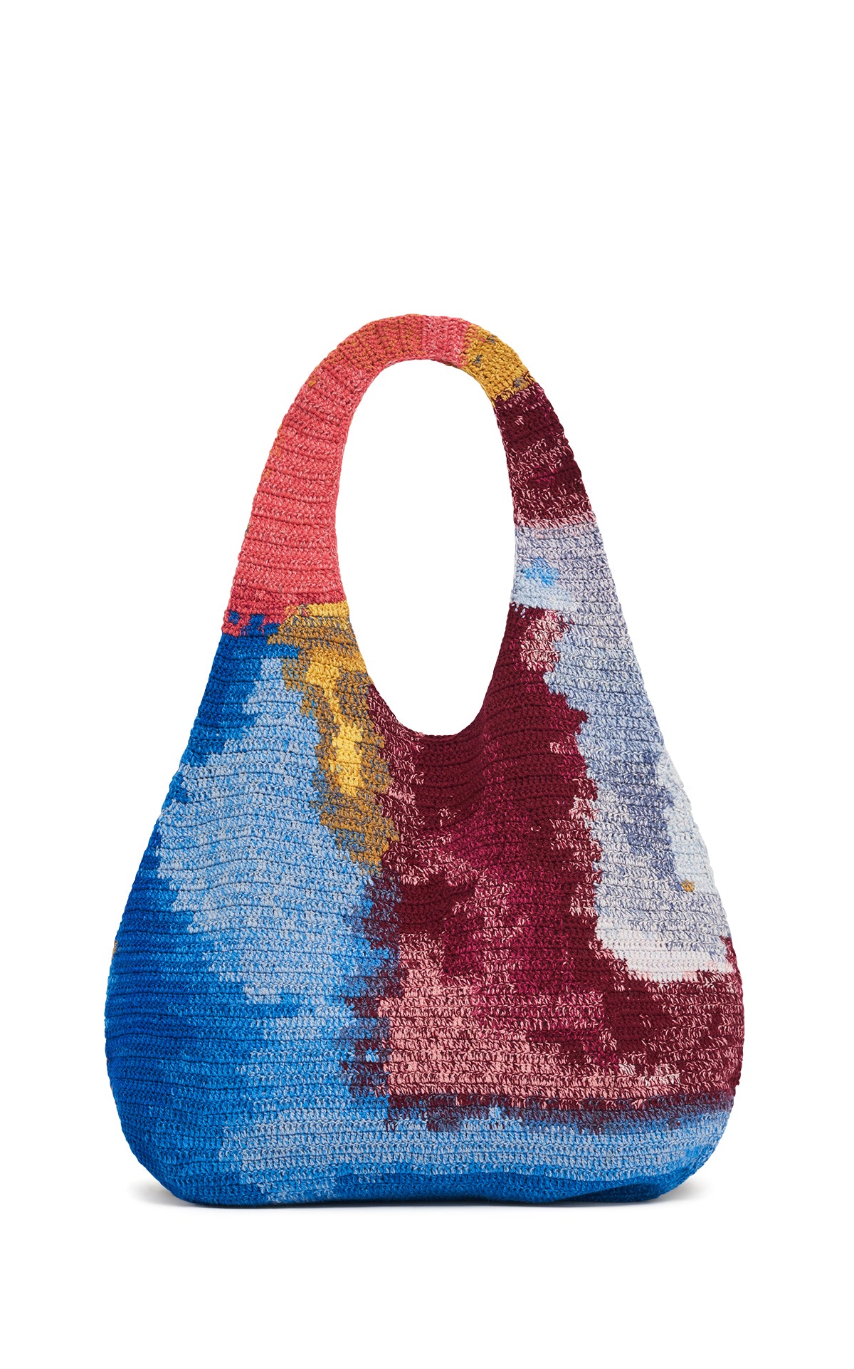 Saranya Crochet Hobo Bag in Aurora Multi Cashmere - Stylish Handmade Shoulder Purse for Women, Boho Chic Crossbody Tote - Perfect for Beach, Travel, and Everyday Use