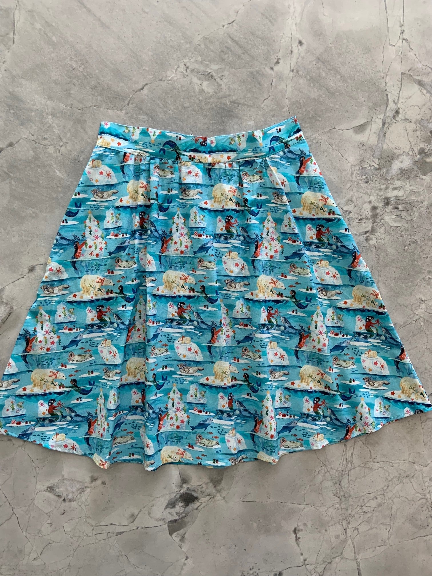 Arctic Holiday A-Line Skirt for Women - Elegant Winter Party Dress with Flared Hem | Perfect for Christmas, New Year's Eve & Holiday Gatherings