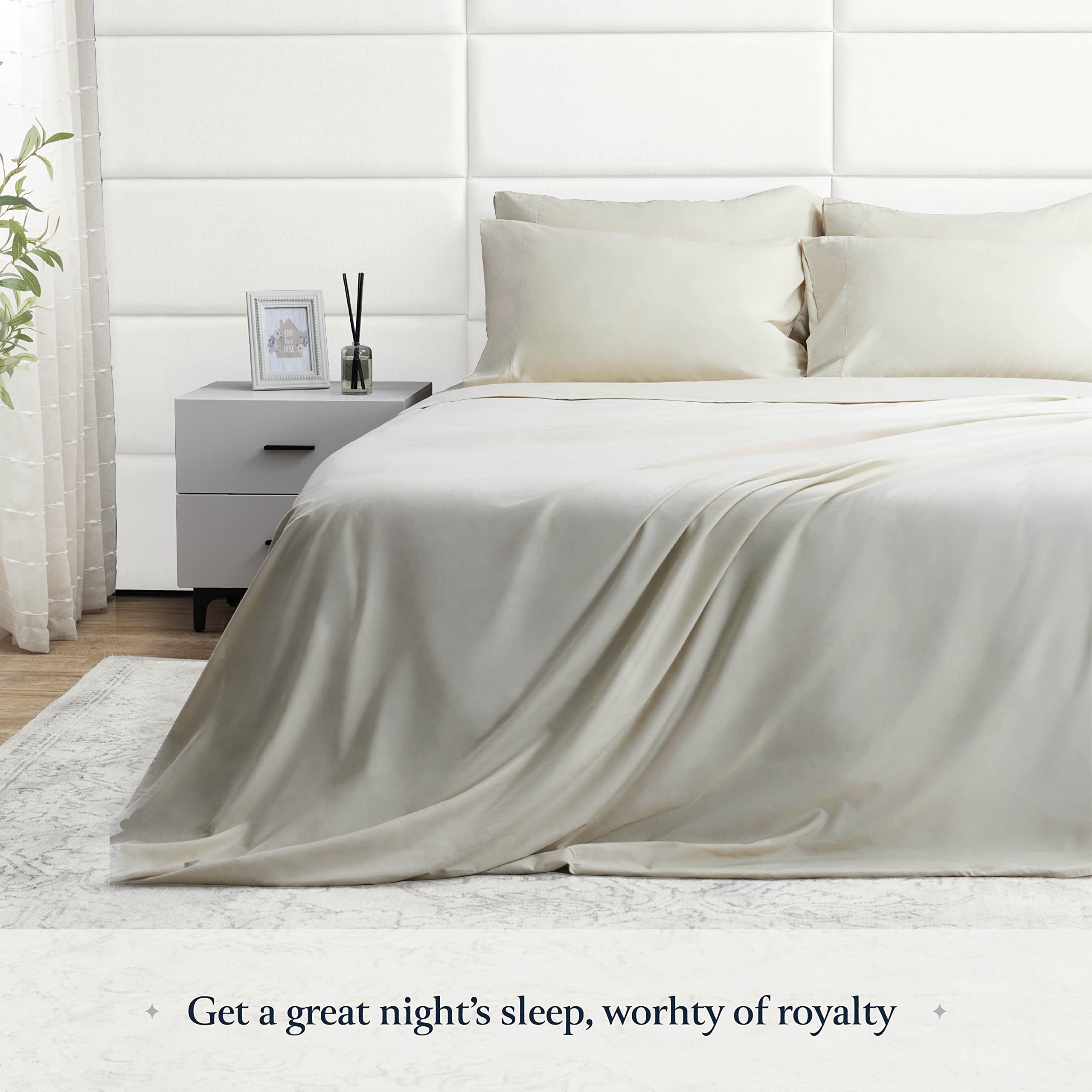BELADOR Luxury 4-Piece Bed Sheet Set - Silky Soft Twin Sheets with Deep Pockets, Elastic Edges & Wrinkle-Free - OEKO-TEX Certified for Premium Comfort | Perfect for Guest Rooms, Dorms & Cozy Bedroom Retreats