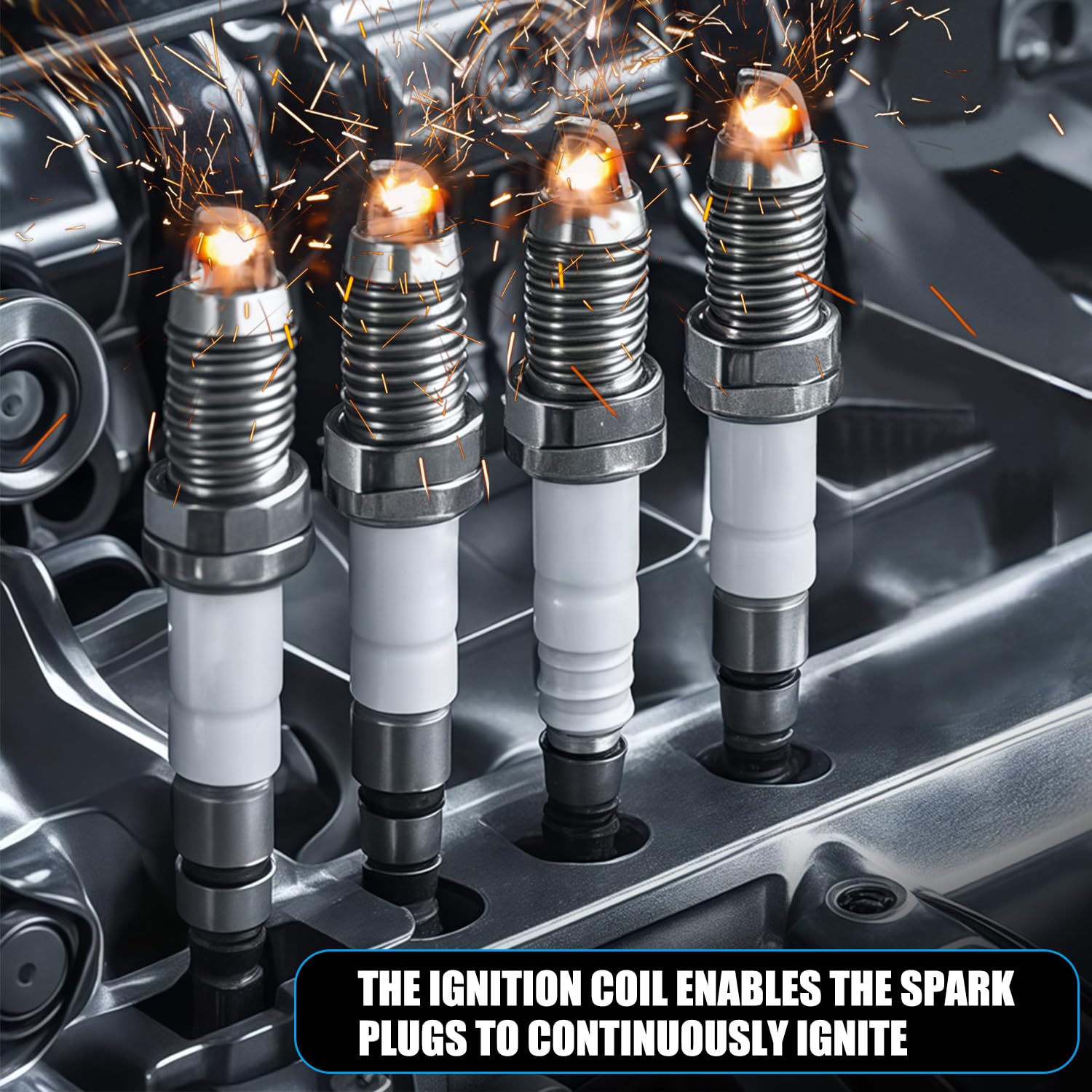 RANSOTO UF557 Ignition Coil Packs and Spark Plugs - Compatible with Jeep Patriot, Compass, Dodge Avenger, Caliber, Journey, Chrysler 200 & Sebring 1.8L 2.0L 2.4L - Replaces C1587, 5C1644, GN10346 - Perfect for Engine Performance & Tune-Up Maintenance