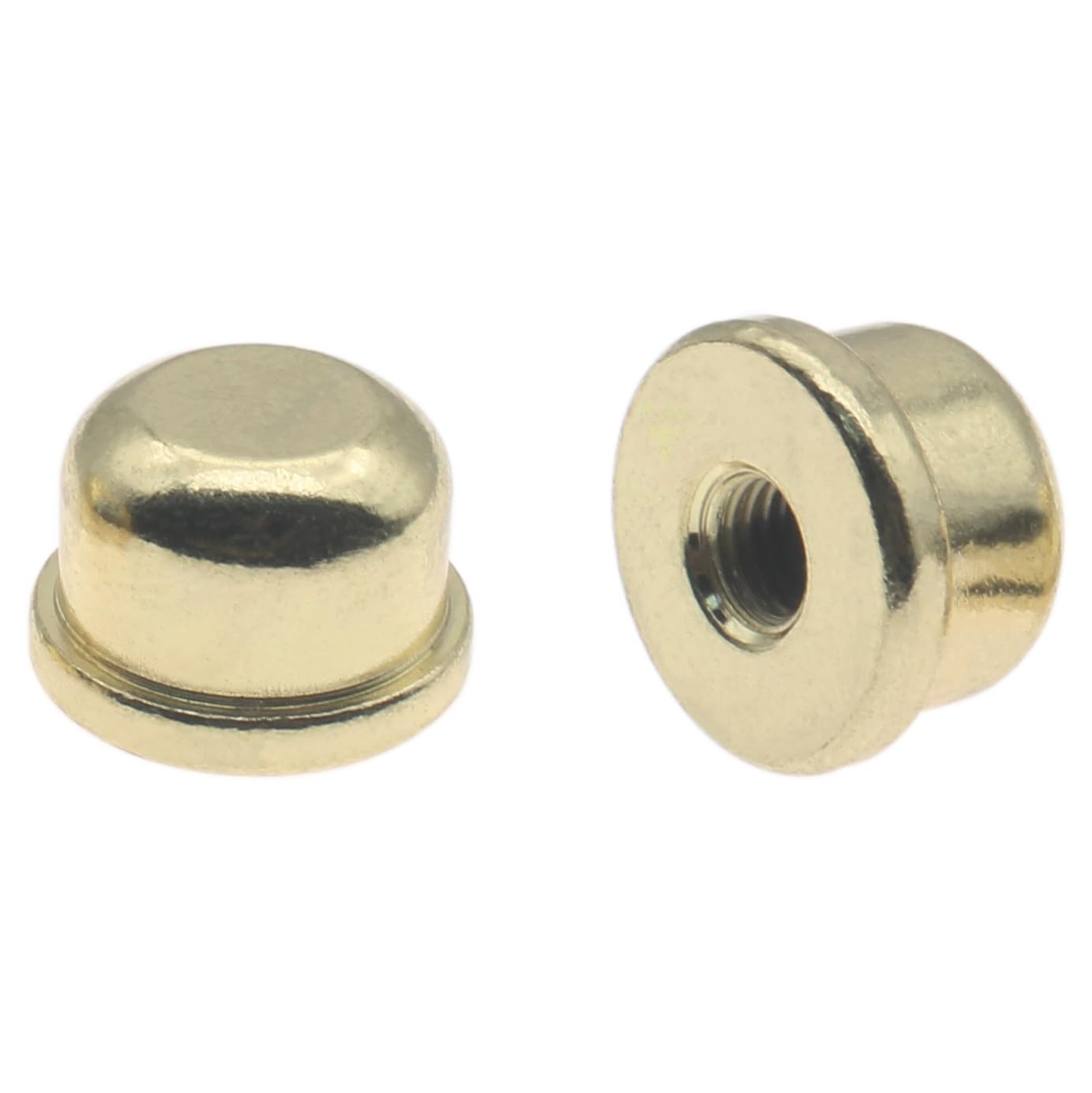 2 Pcs Solid Brass Lamp Finials Caps 1/4-27 Threaded Knob for Lamp Shade Harp Holder - Gold Finish - Perfect for Bedroom, Living Room & Office Lighting Decor