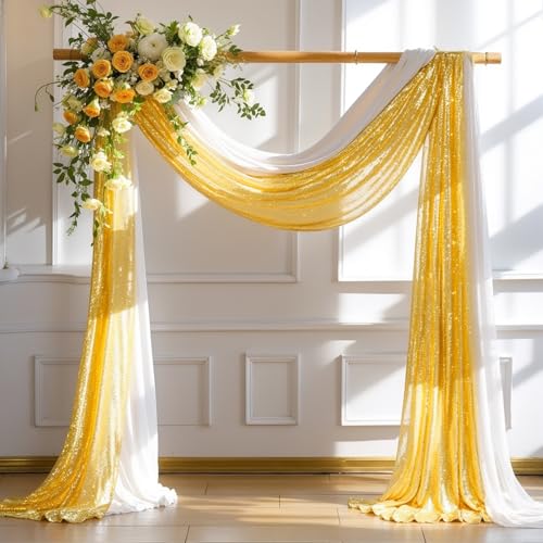 White & Gold Sequin