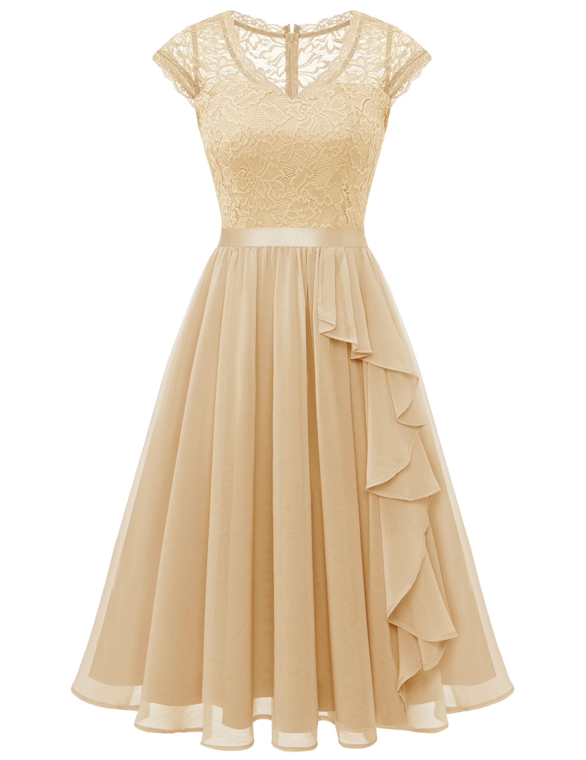 Wedtrend Women's Short Prom Dress 2024 - Floral Ruffle Bridesmaid Dress for Wedding Guest & Homecoming - Perfect for Cocktail Parties, Formal Events & Special Occasions