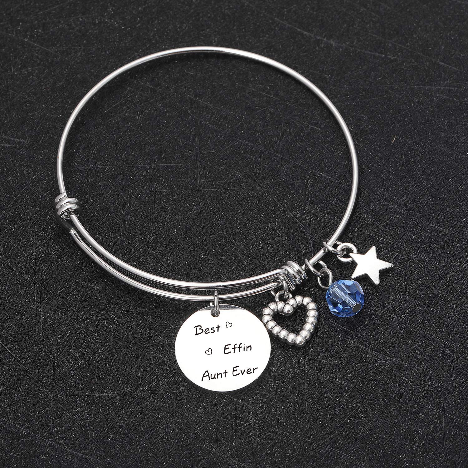 Best Aunt Ever Bracelet - Engraved Gift for Aunt from Niece, Nephew or Sister - Christmas, Birthday & Mother's Day Present - Perfect for Special Occasions & Family Celebrations