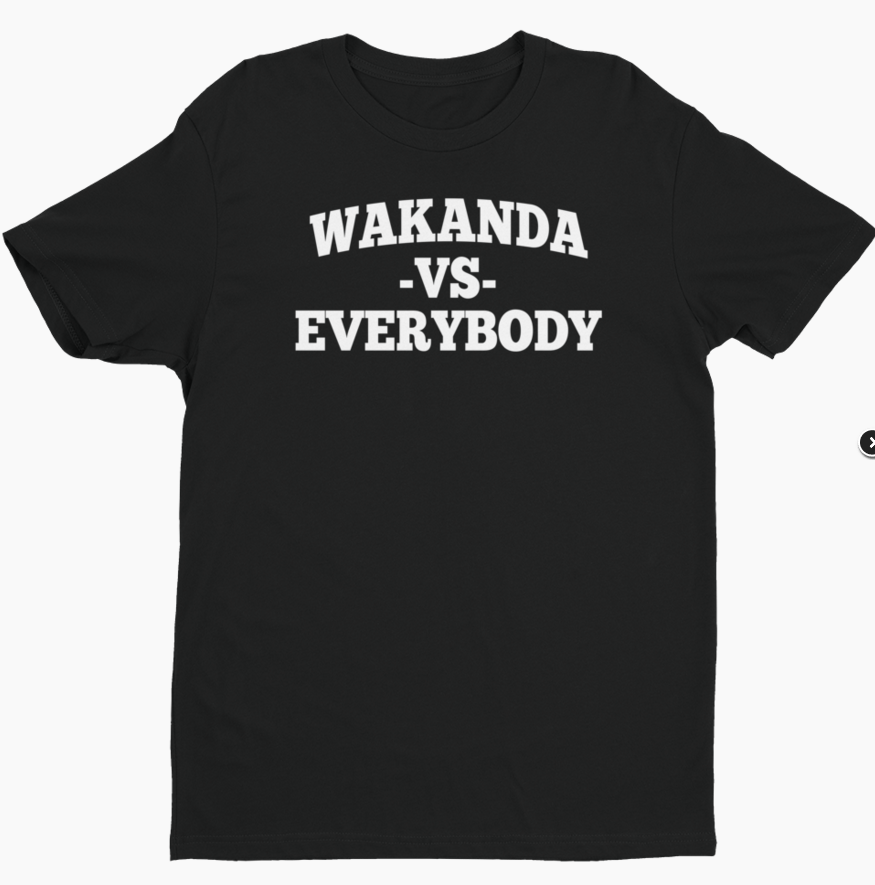 Black Panther Men's T-Shirt - Wakanda VS Everybody Fan Made Graphic Tee for Marvel Fans, Cosplay & Casual Wear