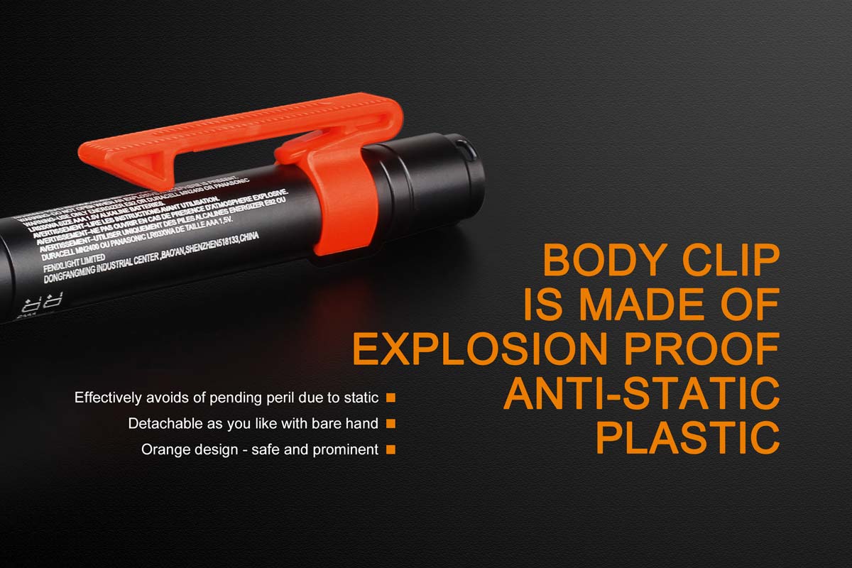 Fenix WF05E Intrinsically Safe Flashlight - Explosion Proof LED Work Light for Hazardous Areas | Perfect for Oil Rig, Mining, Chemical Plant & Emergency Use