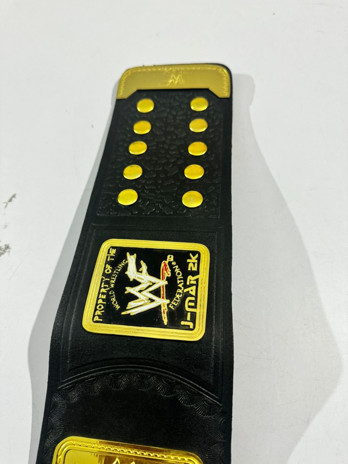 Premium Black & Gold Leather Wrestling Belt for Adults - 2MM Brass Plates - Championship Title Replica for WWE Fans, Cosplay & Sports Events