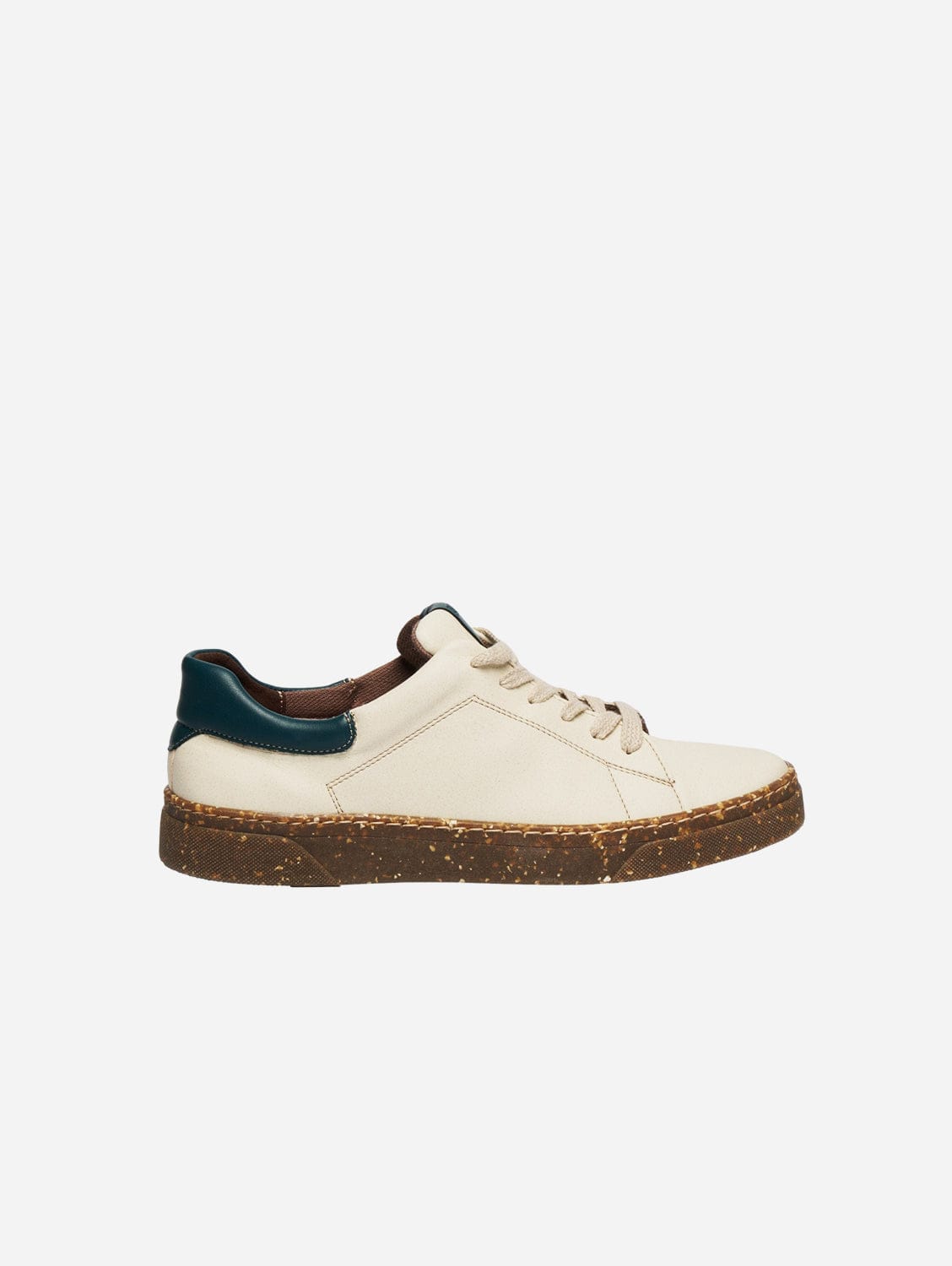 Jacob Men's Vegan Leather Sneakers - Beige & Green | Eco-Friendly Apple Leather Shoes for Casual Wear & Outdoor Activities