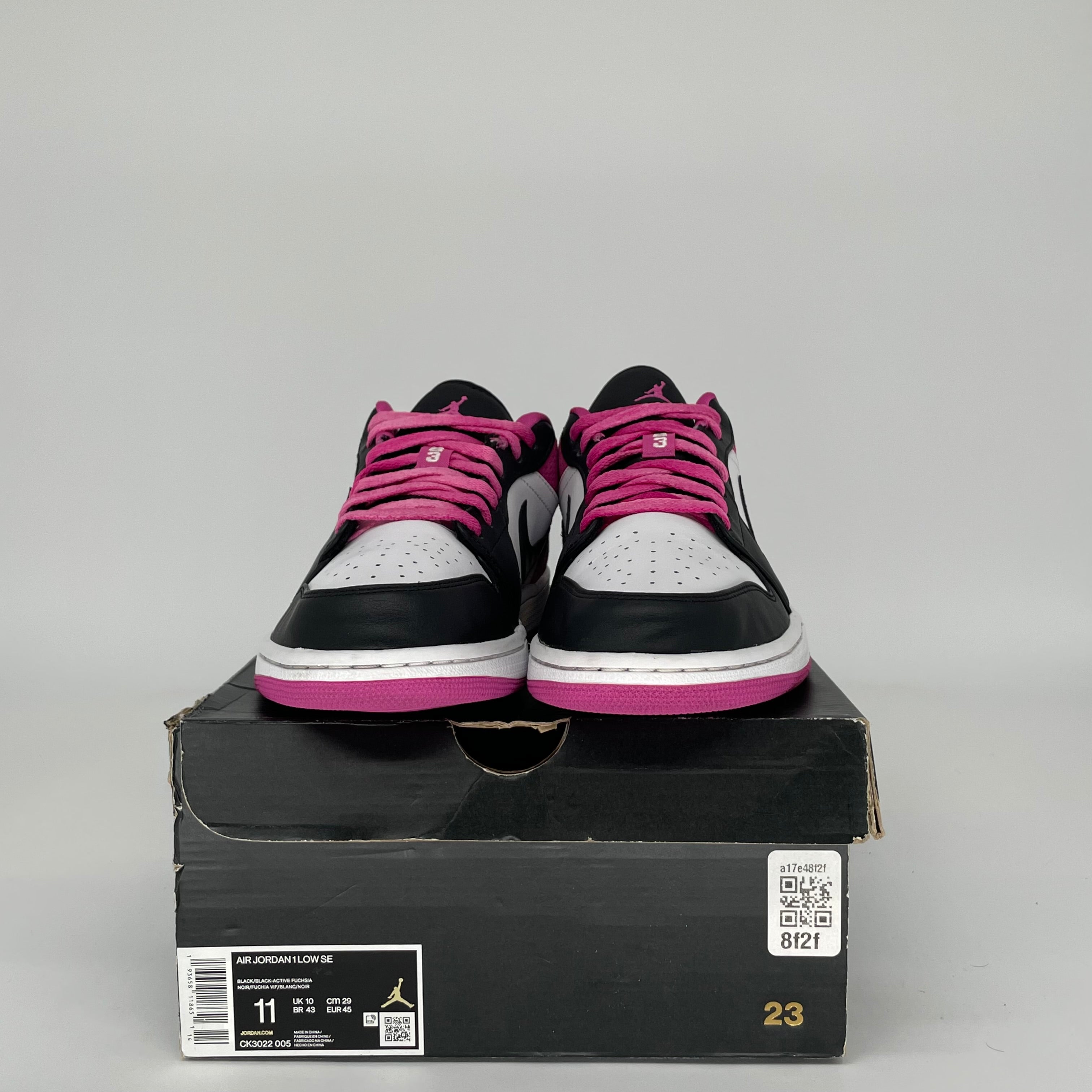 AIR JORDAN 1 LOW Black Fuchsia Men's Basketball Shoes Size 11 - CK3022-005 for Streetwear & Casual Outfits