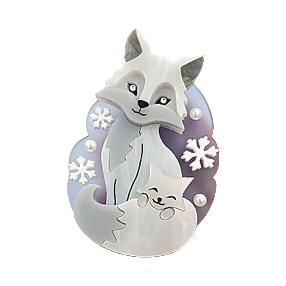 Stylish Arctic Fox Brooch - Elegant Animal Jewelry Pin for Women | Perfect for Jackets, Scarves, Hats & Gift Giving