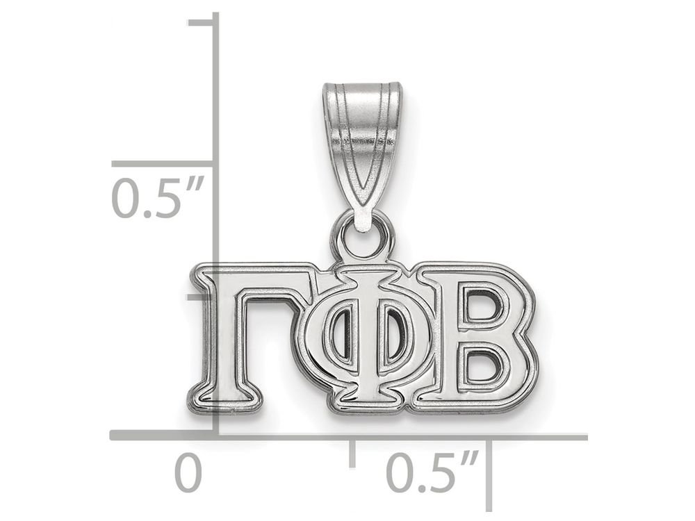Sterling Silver Gamma Phi Beta Medium Pendant Necklace - Greek Sorority Jewelry for Women, Dainty Sisterhood Gift for Initiation, Graduation or Birthday - Perfect for Formal Events & Everyday Wear