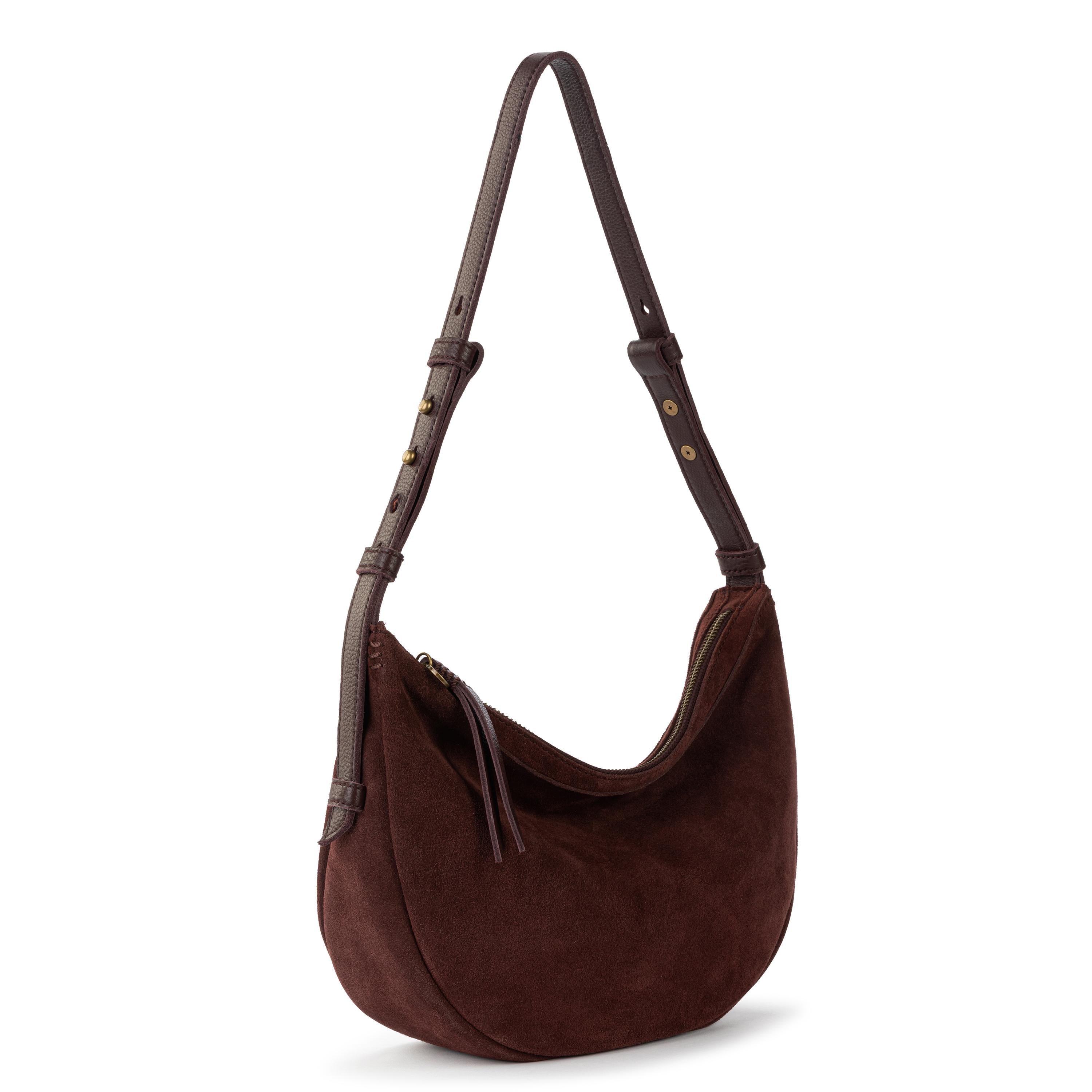 Premium Tess Shoulder Bag - Genuine Leather & Mahogany Suede Crossbody Purse for Women | Perfect for Work, Travel & Everyday Use