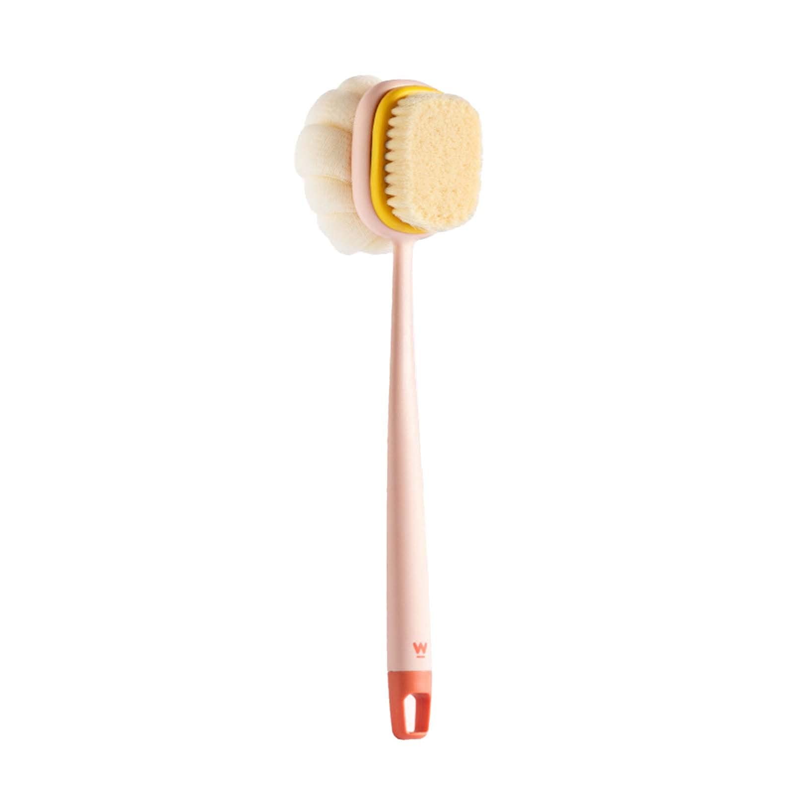 Exfoliating Loofah Back Scrubber with Long Handle - Soft Mesh Sponge Body Brush for Women - Skin Care & Bath Massage - Wall Mountable Shower Brush for Bathroom Shelves (Perfect for Exfoliation & Relaxing Shower Routine)