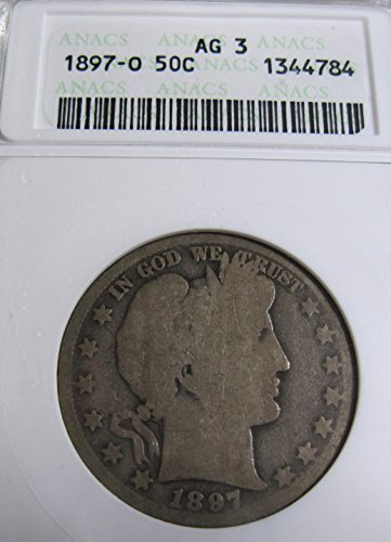 1897 O Silver Barber Half Dollar - Genuine US Coin, About Good Condition - Perfect for Collectors & History Enthusiasts