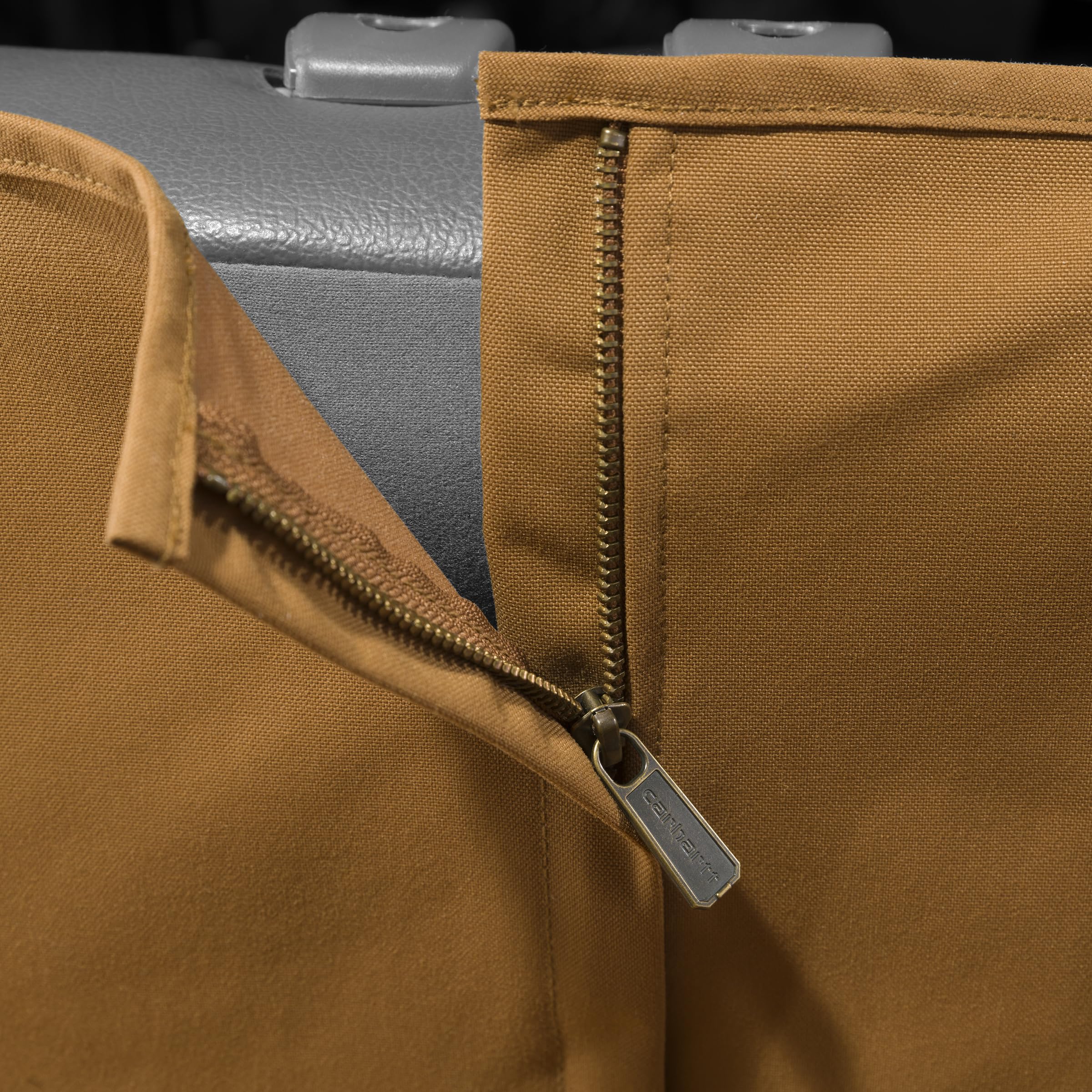 Carhartt Universal Fitted Nylon Duck Pet Hammock Car Seat Protector for Dogs - Durable Back Seat Cover in Carhartt Brown | Perfect for Road Trips & Pet Travel Protection