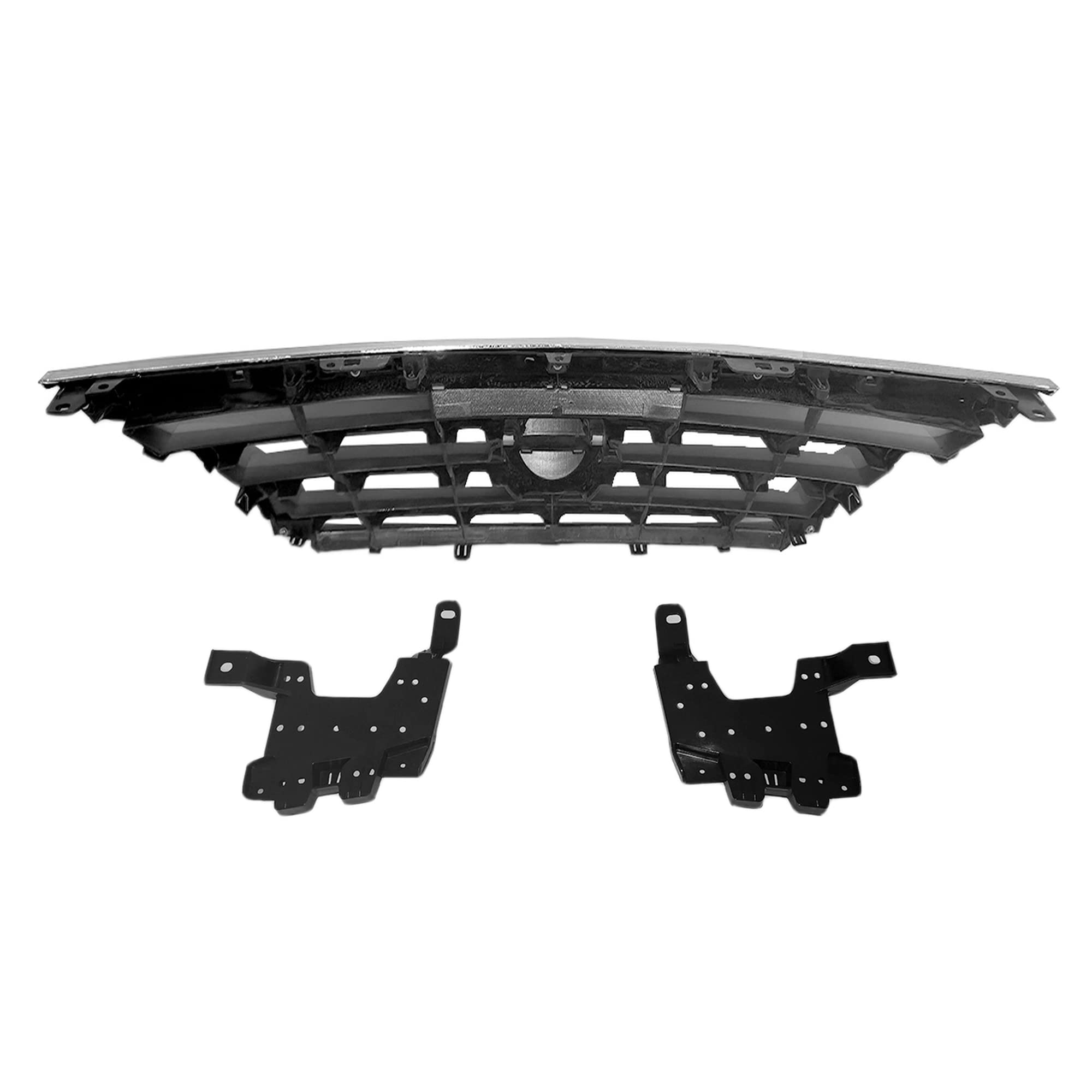 **2013-2015 Nissan Sentra Front Bumper Grille Assembly - Silver Insert & Chrome Grill (Part # NI1200252, 623103SH0A) - Perfect for Car Upgrades & Customization**    *(Use Case: Enhance your Nissan Sentra's appearance with this stylish front grille, ideal for car enthusiasts looking to upgrade their vehicle's look.)*