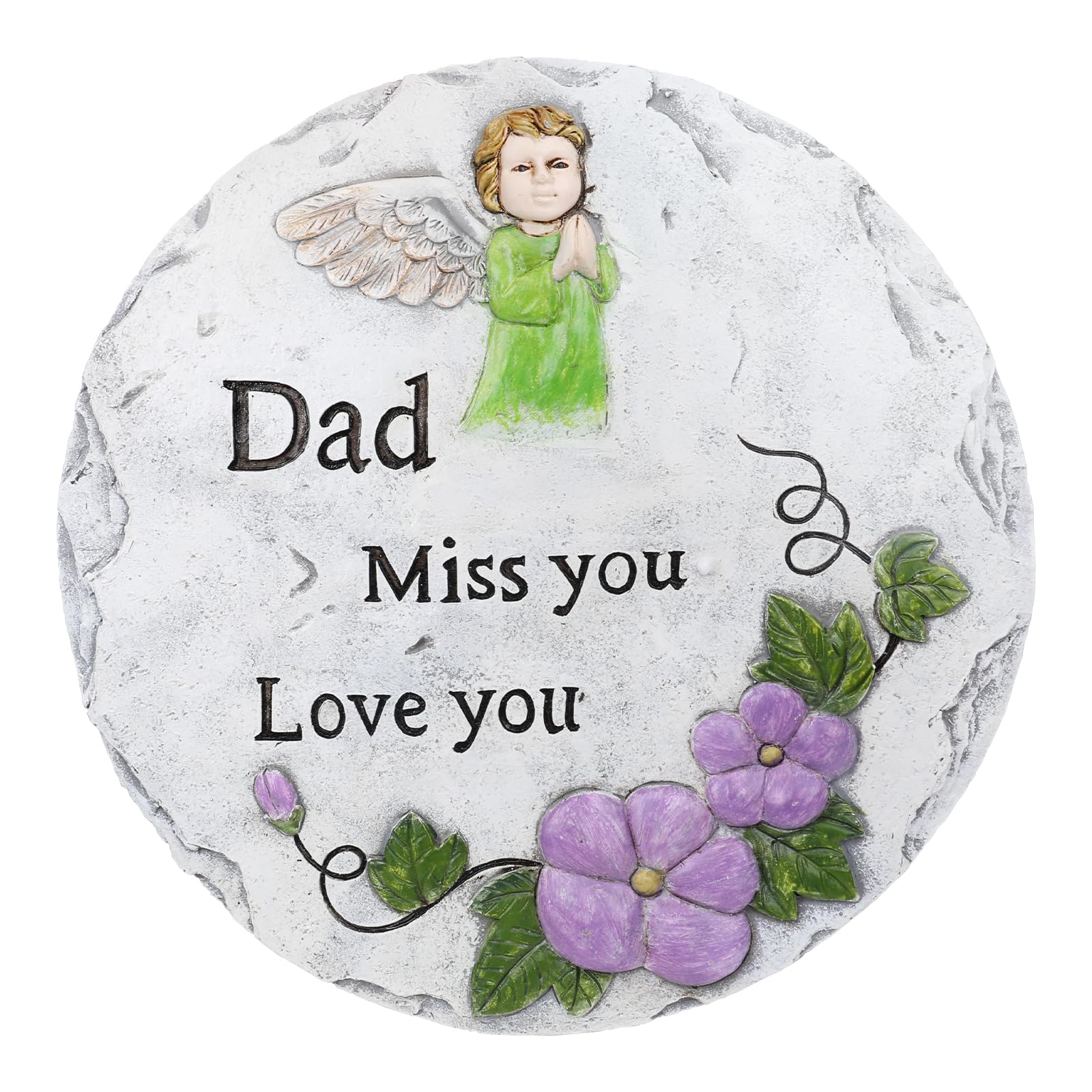 Memorial Stone for Dad - Sympathy Gift for Loss of Father - Garden & Cemetery Decor