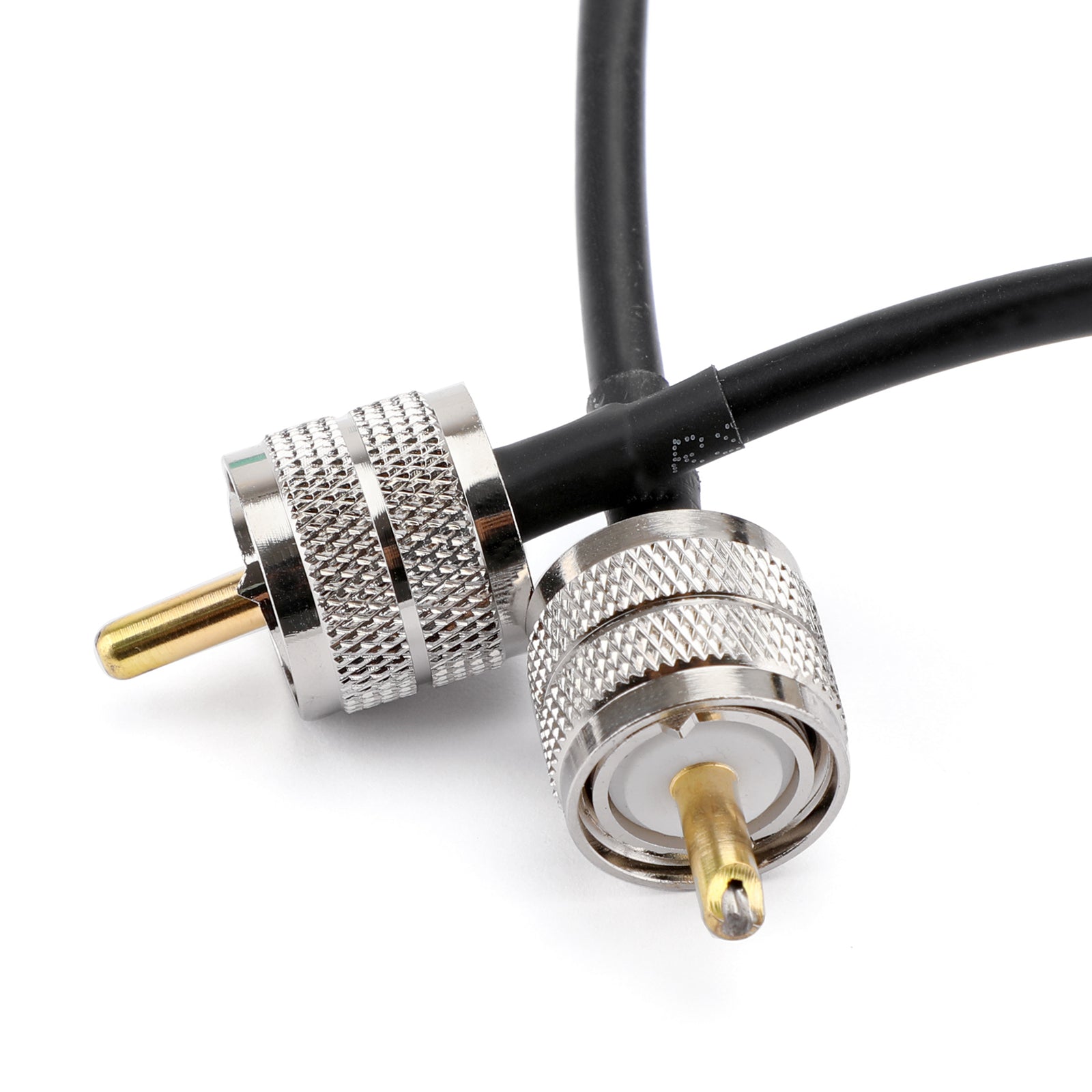 10Pcs UHF PL259 Male to Male Coaxial Cable RG58 25cm Connector - High Performance Coax Pigtail Jumper for Ham Radio, CB Antenna, CCTV & Networking Equipment