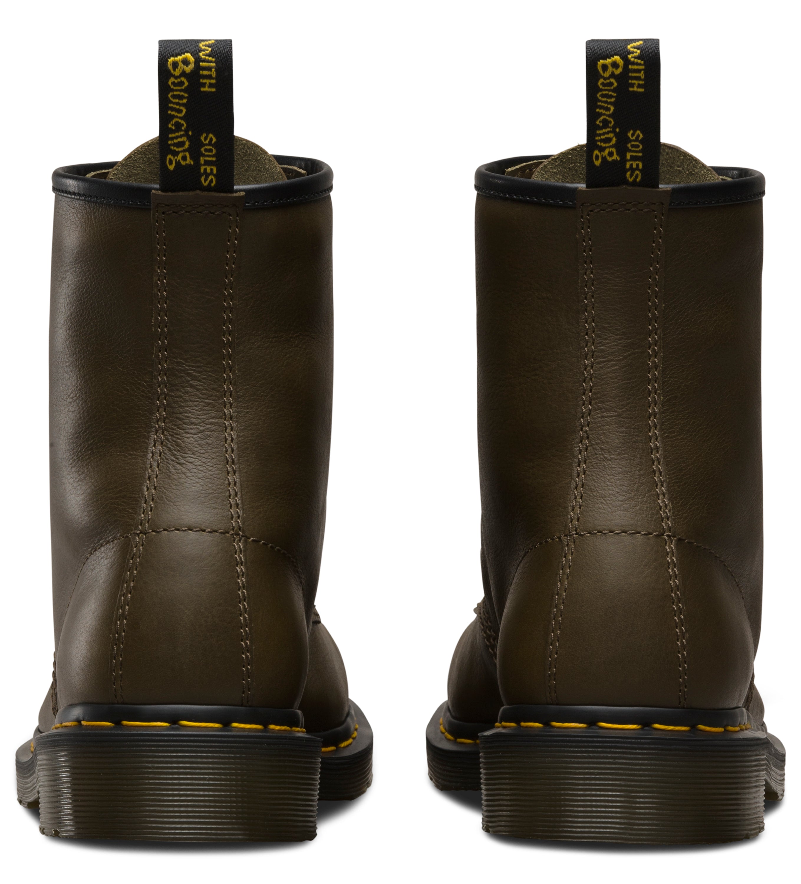 1460 Grenade Green Carpathian Leather Lace Up Boots for Women - Punk Style Combat Boots with Durable Leather & Air Cushion Sole - Perfect for Concerts, Festivals and Street Fashion