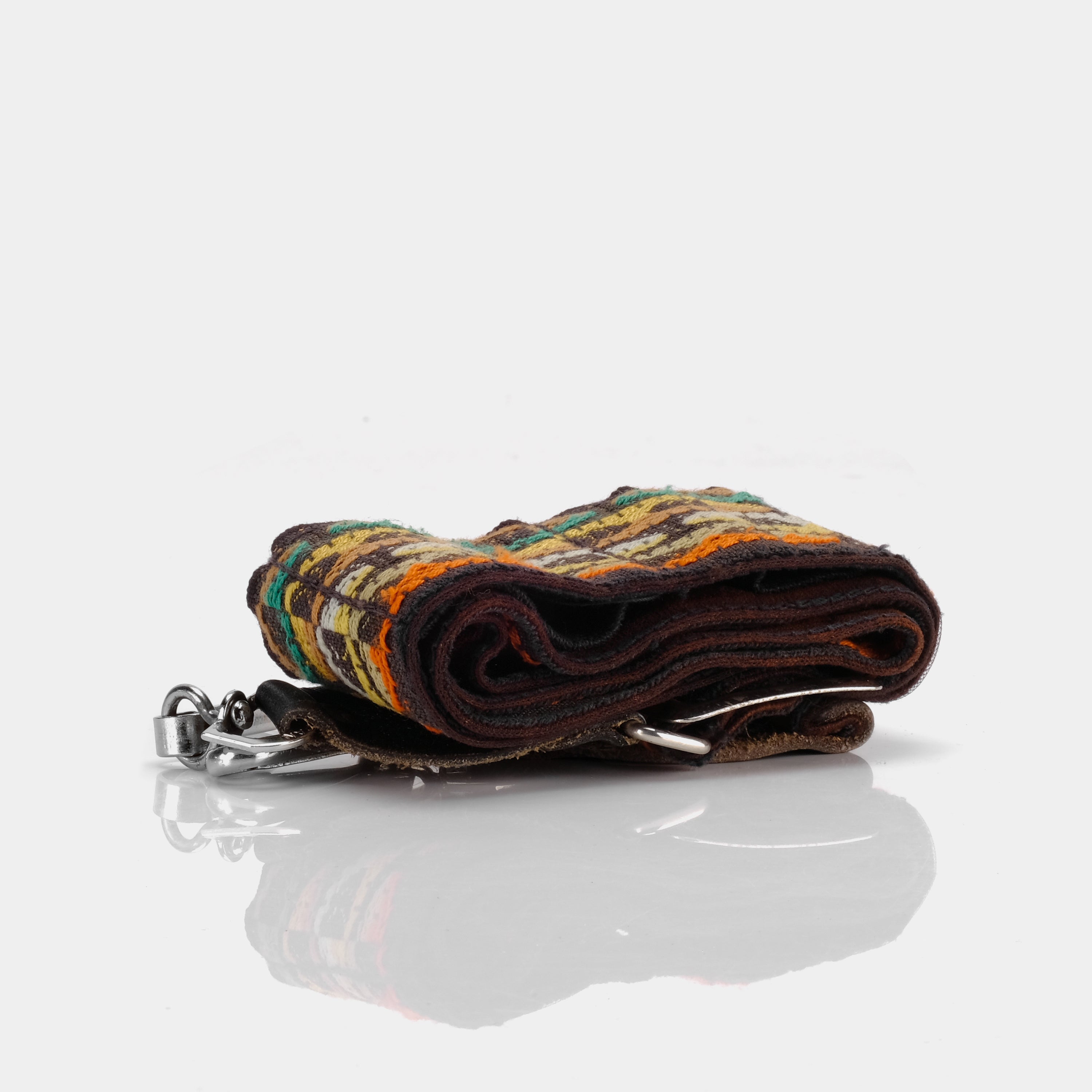 Vintage Bohemian Camera Strap - Brown, Red, Yellow & Green Hippie Pattern | Perfect for DSLR, Mirrorless & Film Cameras - Great for Travel, Photography & Outdoor Adventures