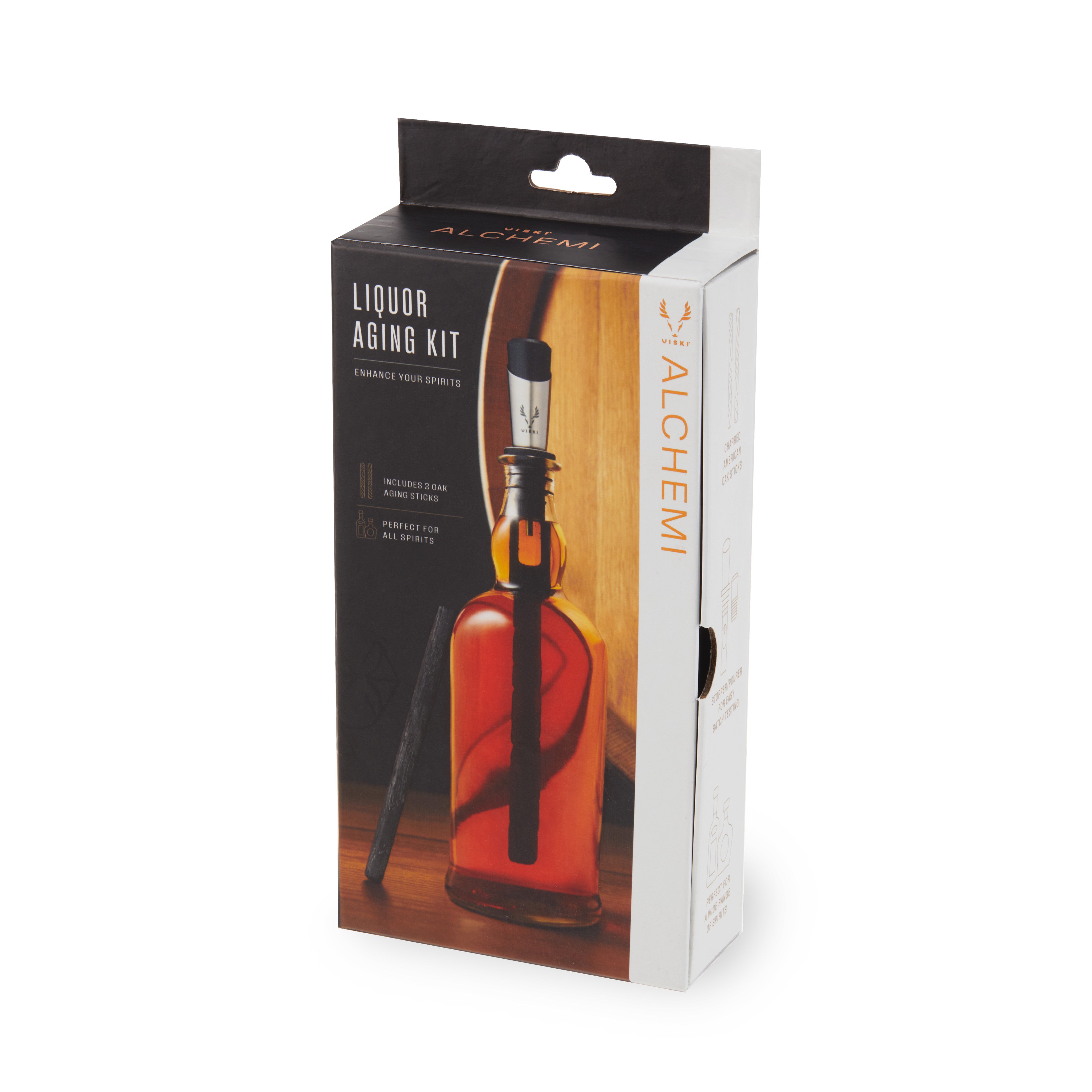 Premium Alchemi Liquor Aging Kit - Accelerate Whiskey, Bourbon & Rum Maturation | Perfect for Home Bars, Gifts & Cocktail Crafting
