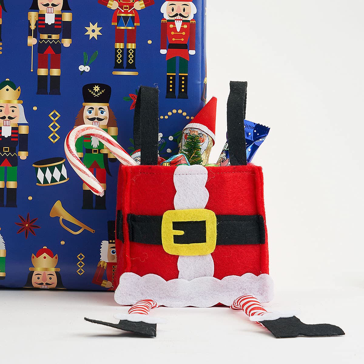 Santa Pants Christmas Treat Bags - Set of 6 Holiday Gift Bags for Kids, Classroom Parties, Teacher Gifts & Festive Decorations | Perfect for Christmas Celebrations, School Events & Holiday Gift Giving