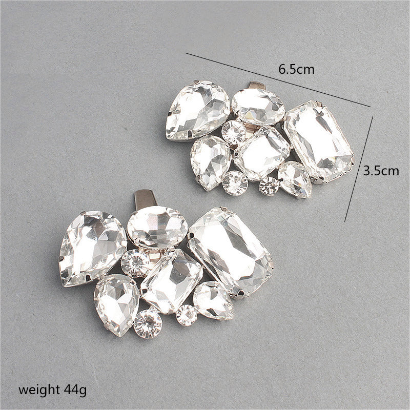 1 Pair Detachable Rhinestone Shoe Clips for Wedding Shoes - Elegant Bridal Shoe Buckle Accessories for Brides, Prom, and Special Occasions
