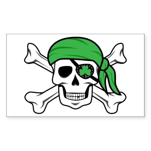 White - Irish Pirate Sticker