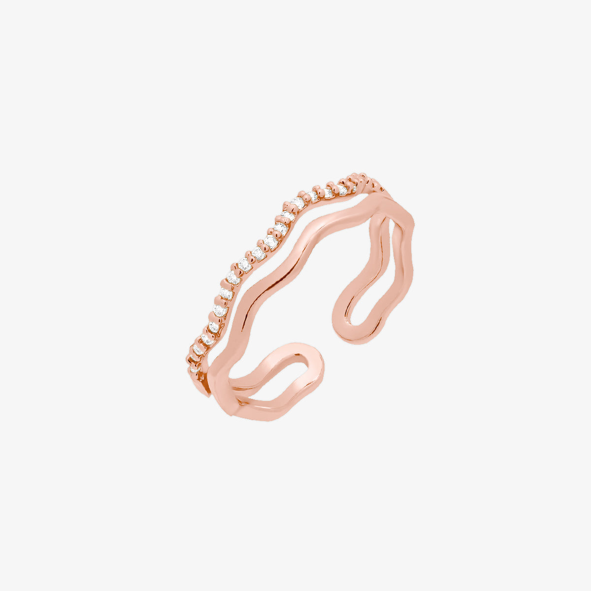 Elegant Wave Layered Ring for Women - Boho Stackable Rings Set - Perfect for Everyday Wear, Parties & Gifts