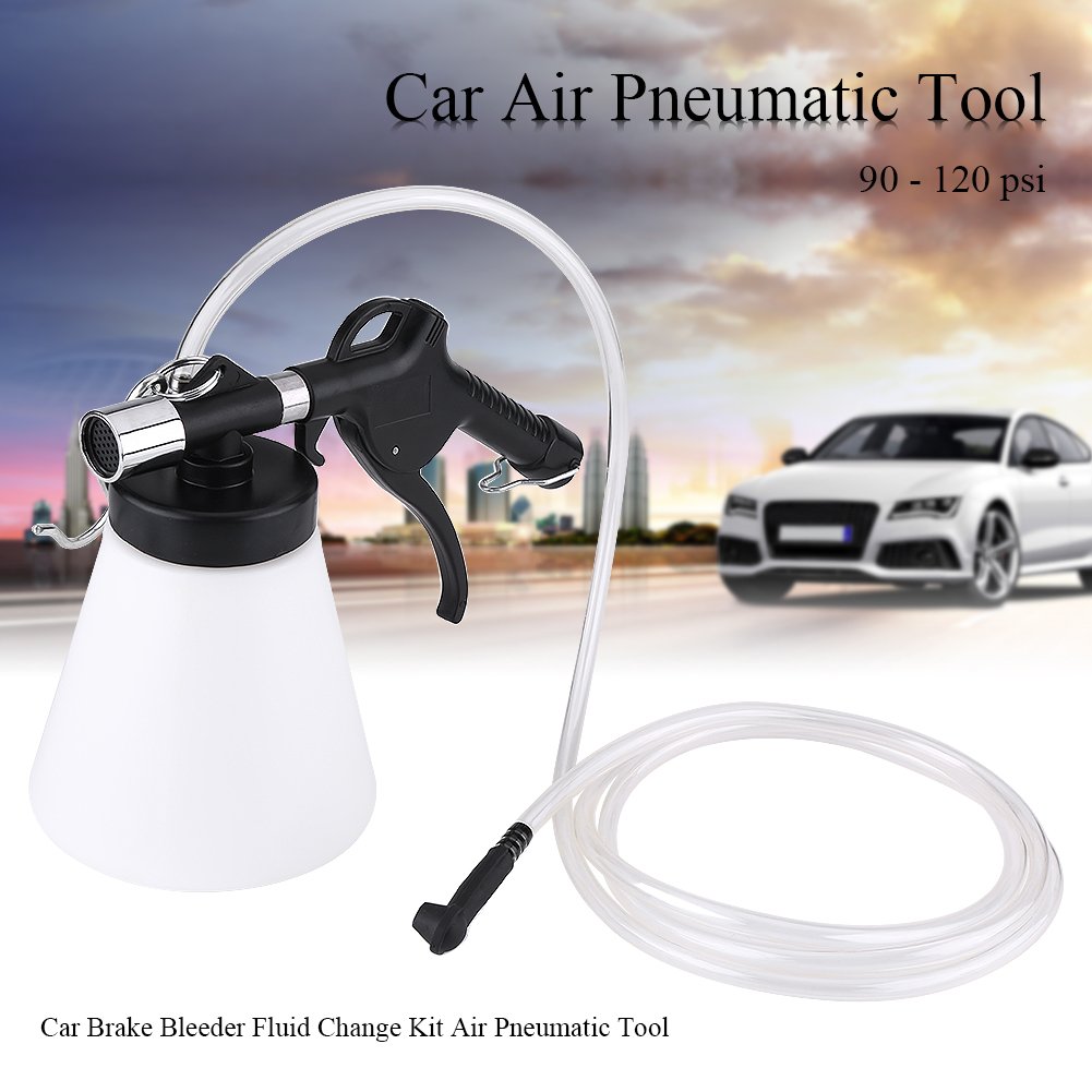 Pneumatic Brake Bleeder Kit - Professional Car Brake Bleeding Tool with Vacuum Pump for Fluid Change | Ideal for Garage Mechanics & DIY Auto Maintenance