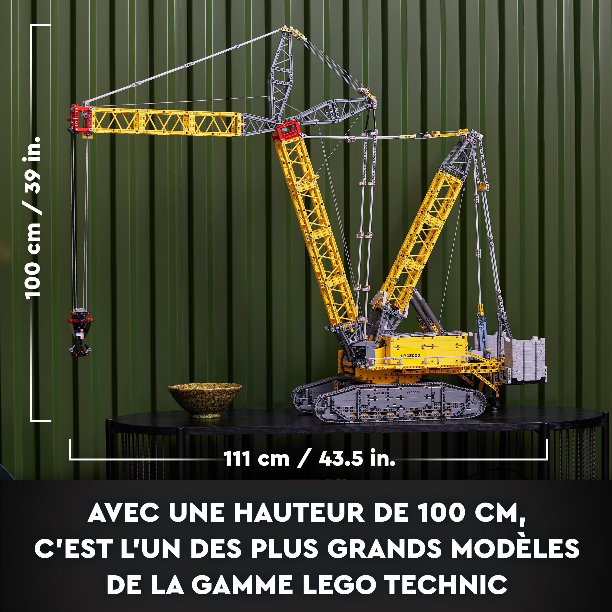 LEGO Technic Liebherr LR 13000 Crawler Crane - Remote Control Construction Vehicle with Control+ App, Winch System & Movable Boom - Ultimate Building Kit for Adults (42146) - Perfect for Engineering Enthusiasts & Collectors