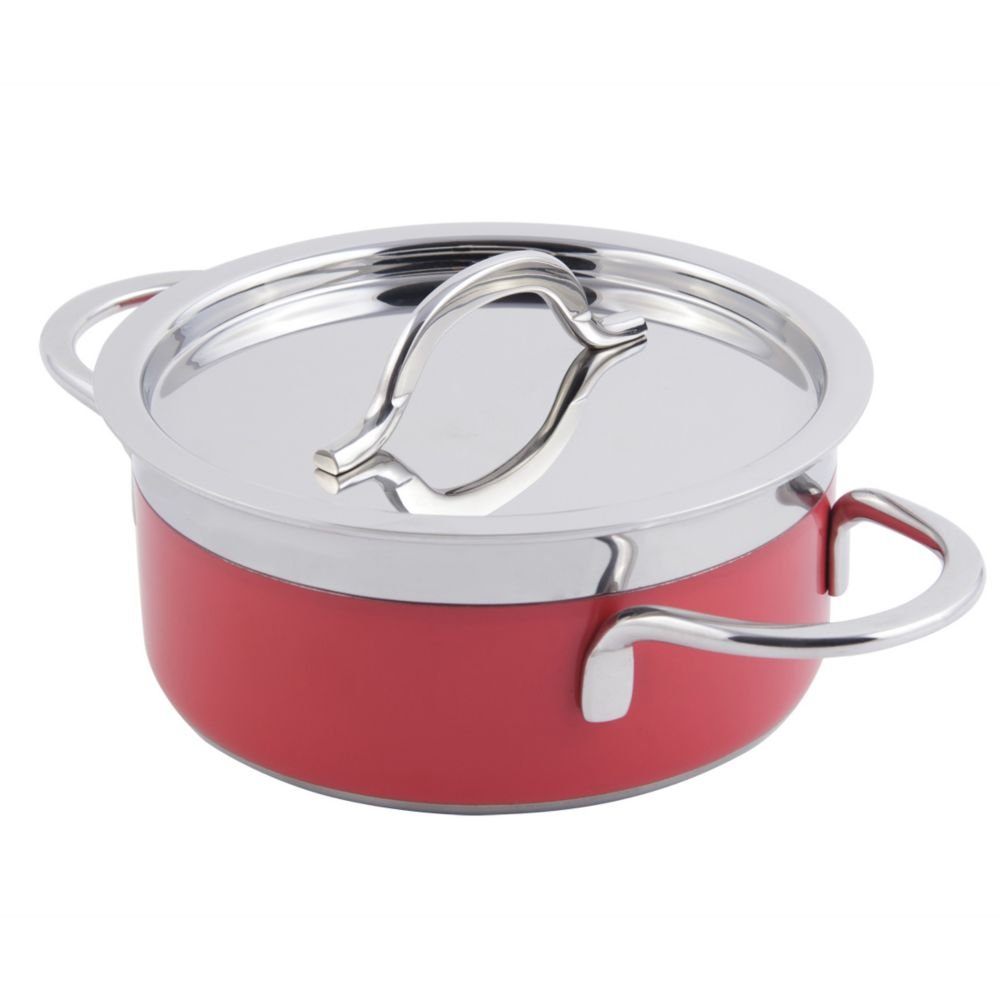 Classic Country French Soup Pot with Lid - 5.7 Quart Red Enameled Cast Iron Dutch Oven for Soups, Stews & Baking - Perfect for Home Cooking & Entertaining