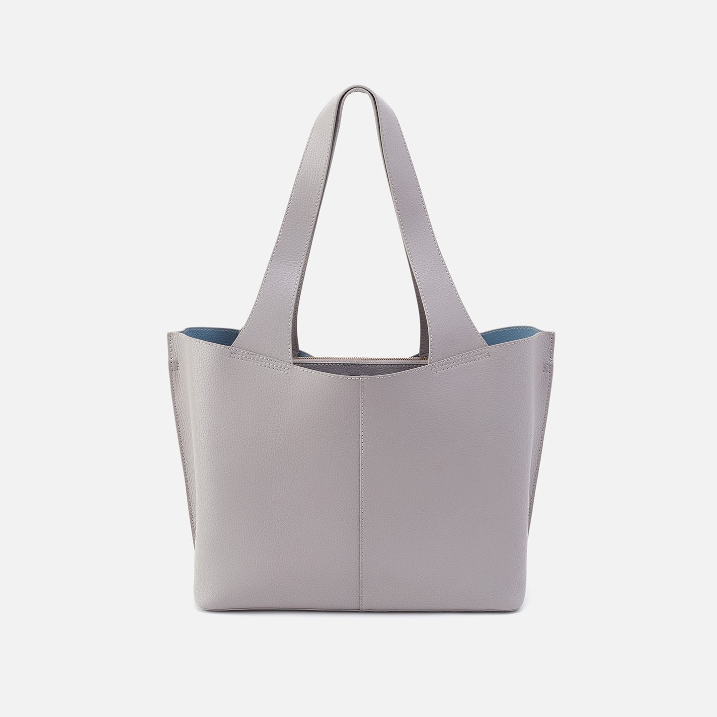 Vida Tote Bag in Micro Pebbled Leather - Morning Dove Grey | Stylish Women's Handbag for Work, Travel & Everyday Use
