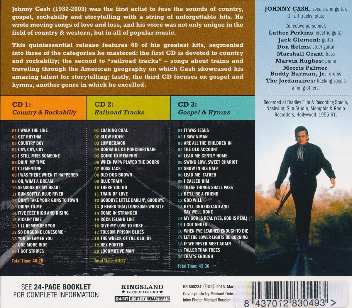 Man In Black: 60 Original Recordings by Johnny Cash - Classic Country Music for Road Trips, Campfires & Relaxation