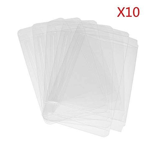 CHILDMORY 10Pcs Clear DS NDS Game Cartridge Protector Cases - Protective Display Sleeves for Nintendo DS Game Storage & Collection Organization