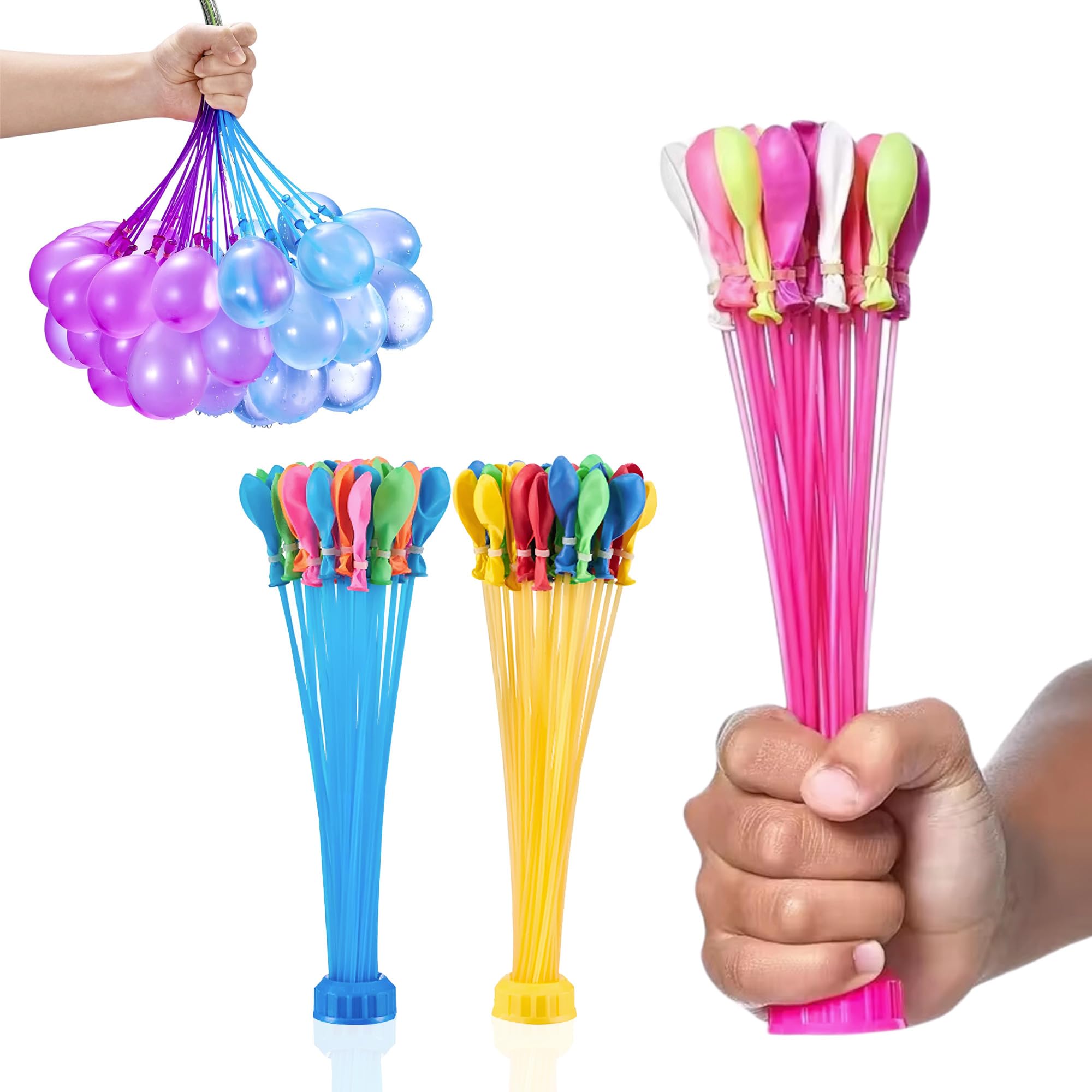 222 PCS Quick-Fill Self-Sealing Water Balloons for Outdoor Summer Fun - Perfect for Pool Parties, Backyard Games, and Kids' Water Fights