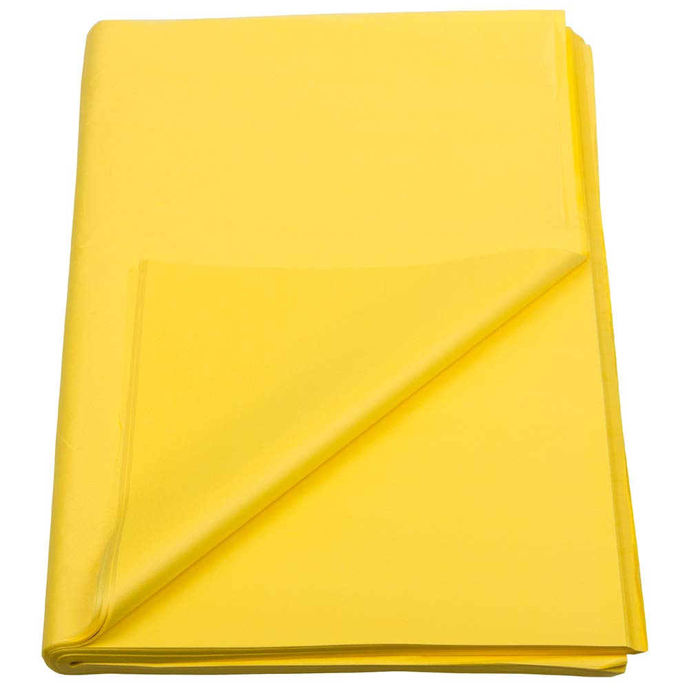 Premium JAM PAPER Yellow Tissue Paper - 480 Sheets per Ream - Perfect for Gift Wrapping, Party Decorations, and Craft Projects