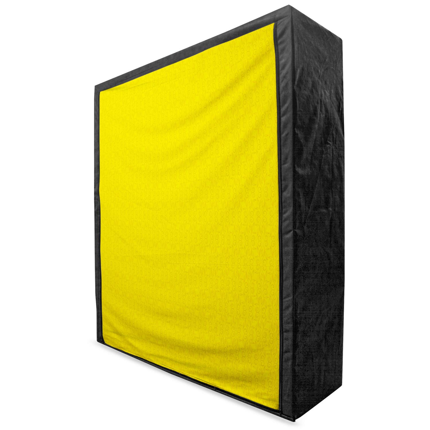 Ambesonne Yellow Portable Fabric Wardrobe with Modern Leaf & Ivy Vine Pattern - 59
