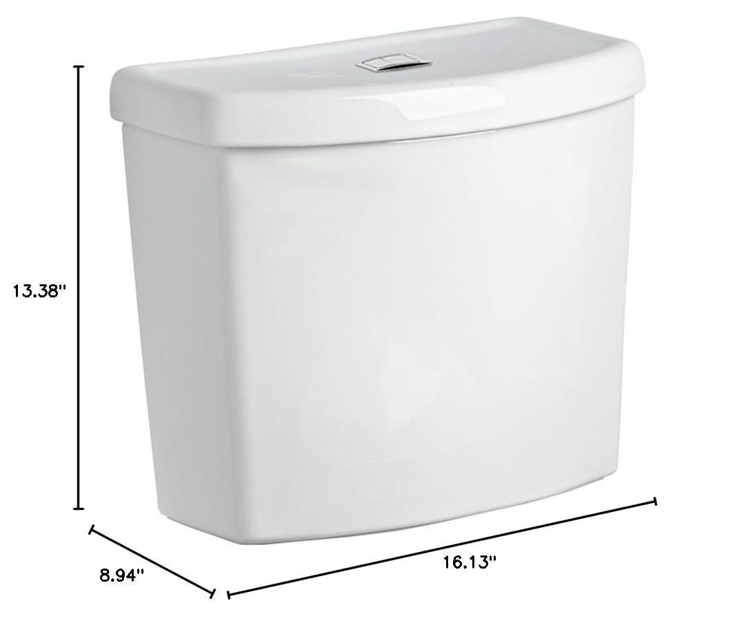 American Standard 4000.204.020 Dual Flush Toilet Tank Replacement - White, 3-Gallon Water Saving for Bathroom & Studio Renovation