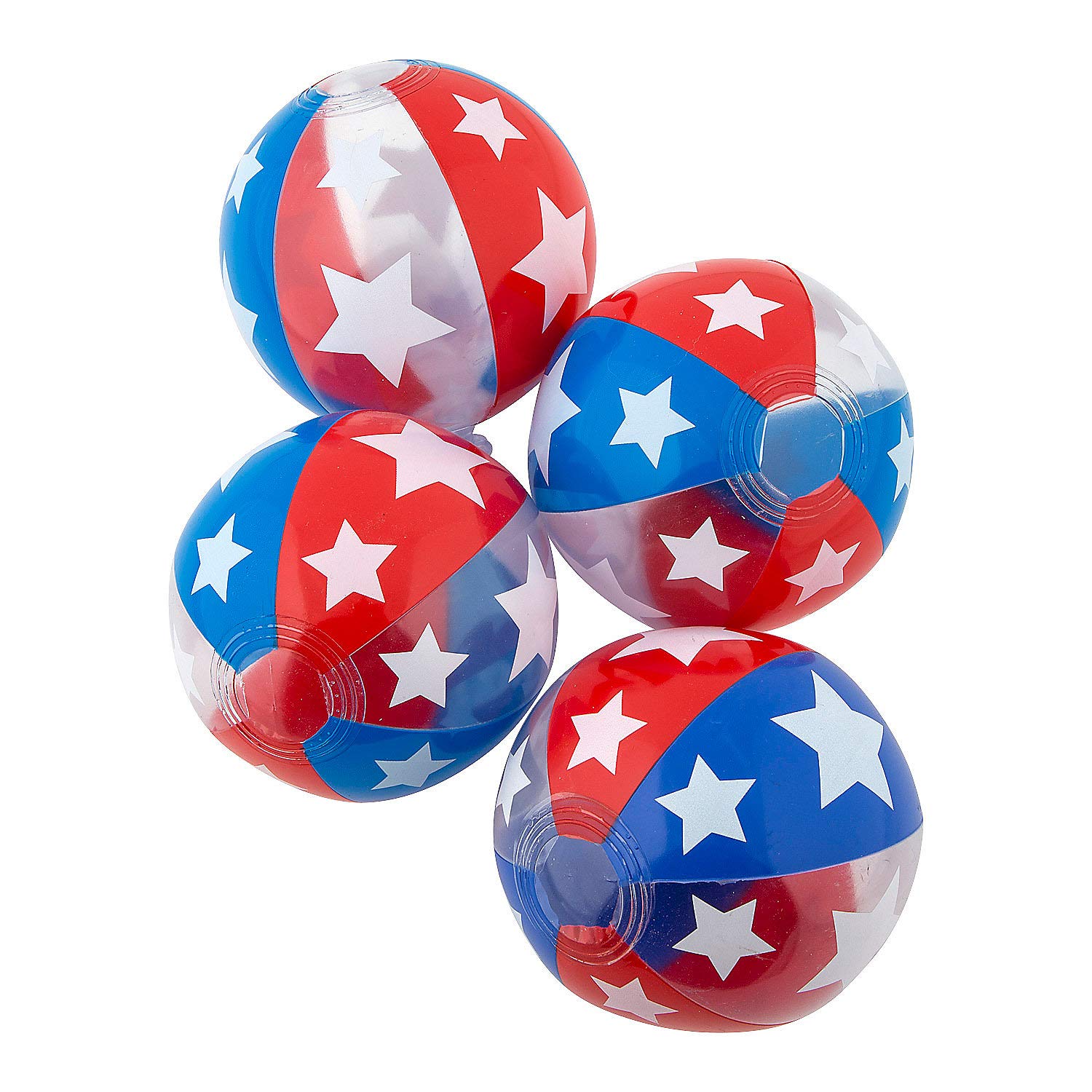 Red White Blue Beach Ball 5 Inch - 12 Pack - Fun Outdoor Pool Party, Beach Games, and Summer Activities for Kids and Adults