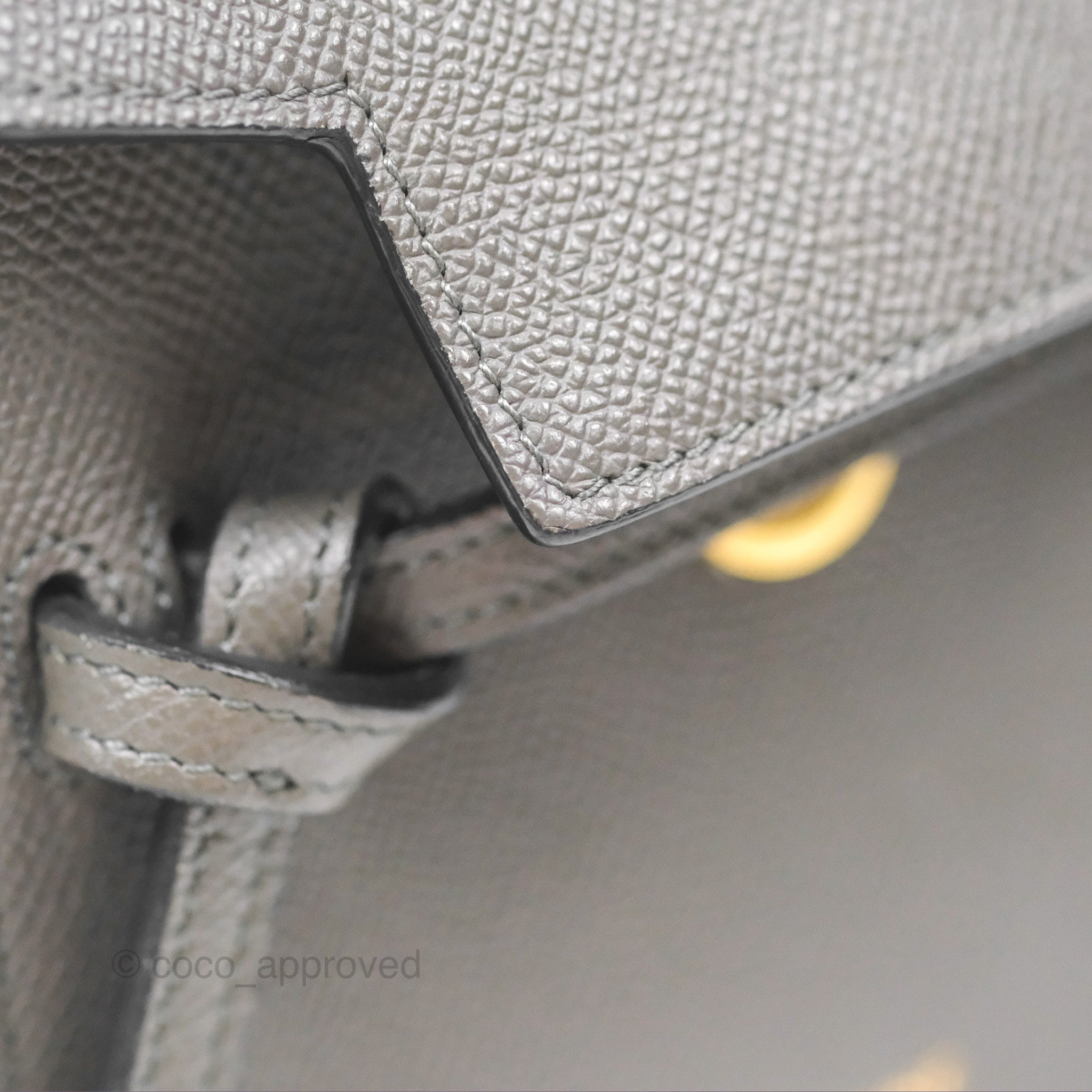 Celine Pico Belt Bag in Grey Grained Calfskin with Gold Hardware - Luxury Crossbody Bag for Women, Perfect for Everyday Use & Special Occasions