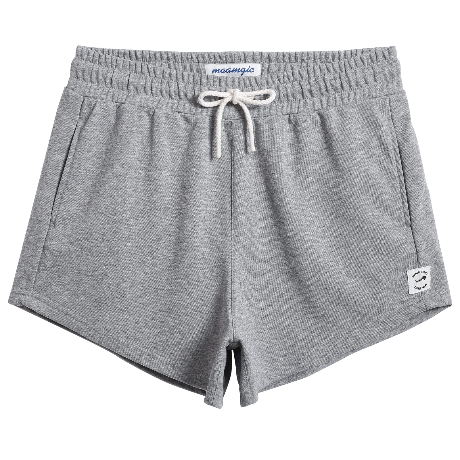 Maamgic Women's Cotton Sweat Shorts with Drawstring & Elastic Waist - Comfortable Casual Athletic Shorts for Running, Gym, Workout | Perfect for Yoga, Lounge & Summer Activities