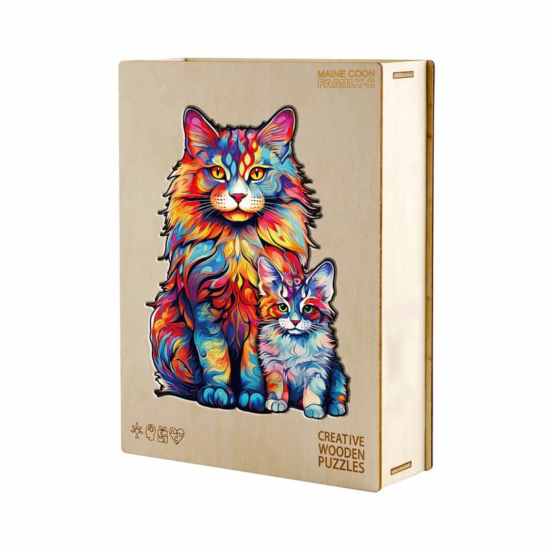 KAAYEE Wooden Animal Puzzles for Kids - Educational Wooden Shape Puzzles with Gift Box - Perfect for Toddler Learning, Birthday Gifts & Montessori Activities