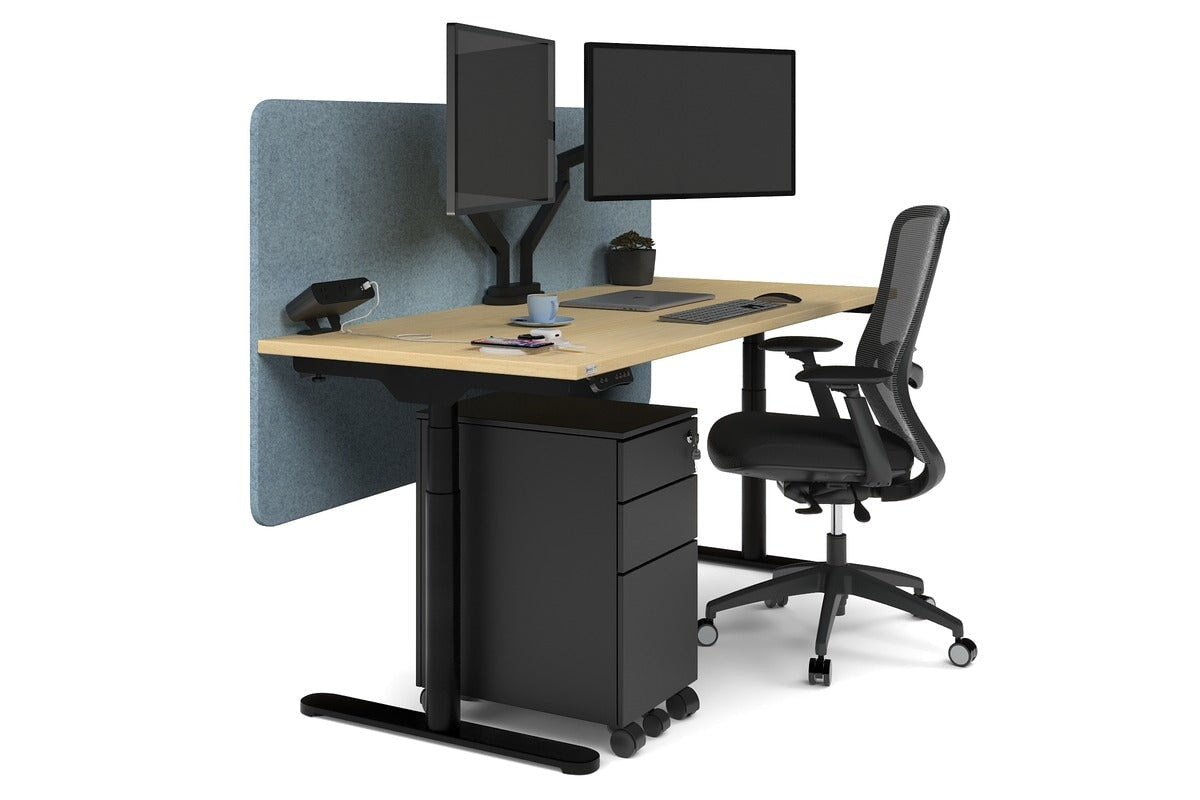 Premium Adjustable Height Single Workstation Desk - 1600L x 700W Size - Ideal for Home Office, Study & Workspace Ergonomics