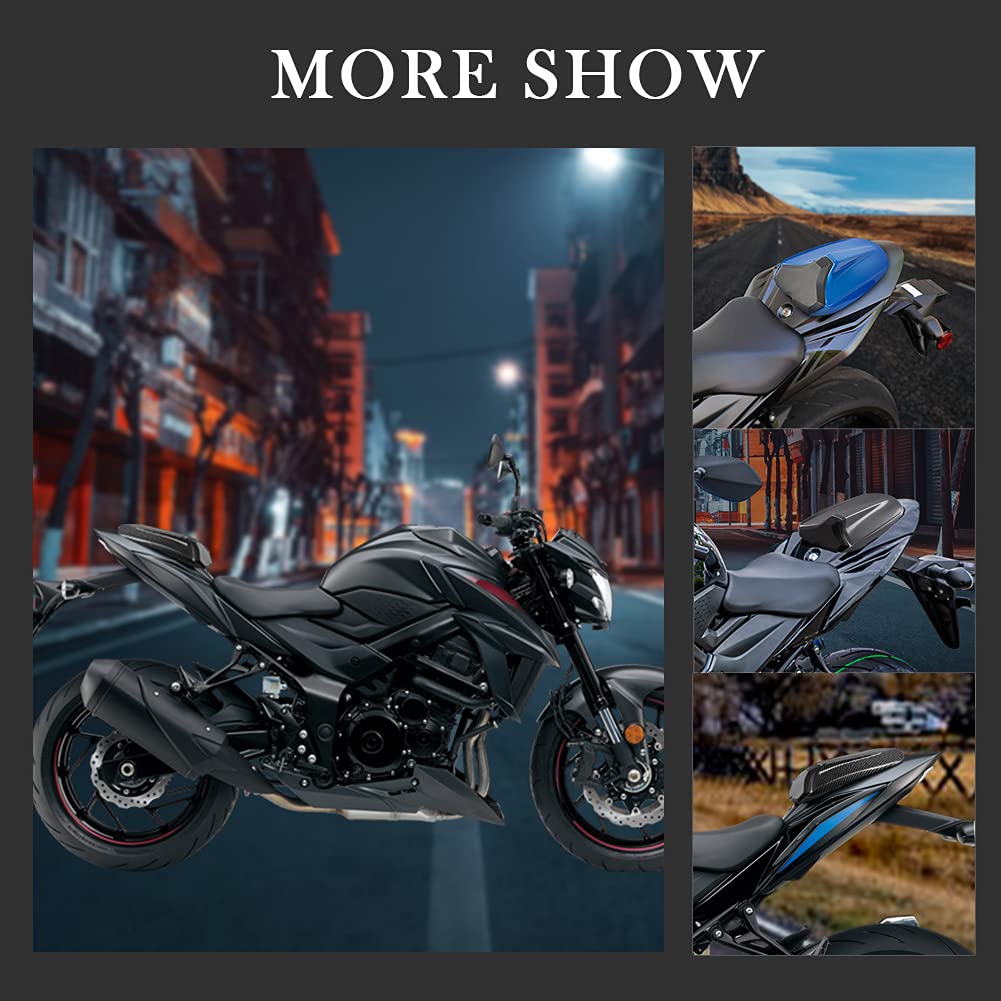 ABS Motorcycle Rear Seat Cowl Cover for Suzuki GSX-S750 (2017-2023) - Durable Pillion Hump Fairing Tail Section in White - Perfect for Solo Riding & Custom Bike Styling
