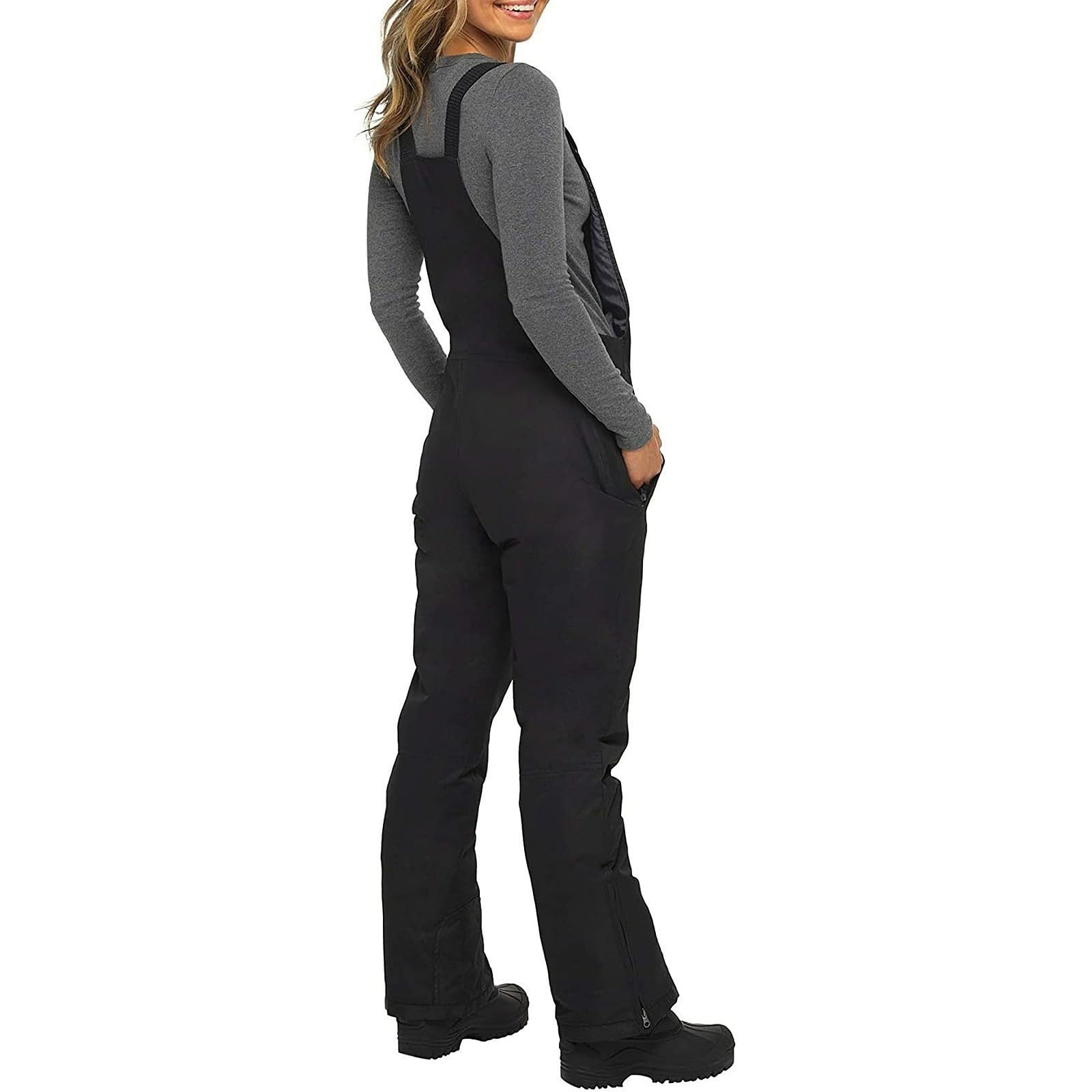 YRAETENM Women's Insulated Waterproof Snow Bibs Pants - Windproof Ski Overalls with Adjustable Fit for Snowboarding & Winter Outdoor Activities