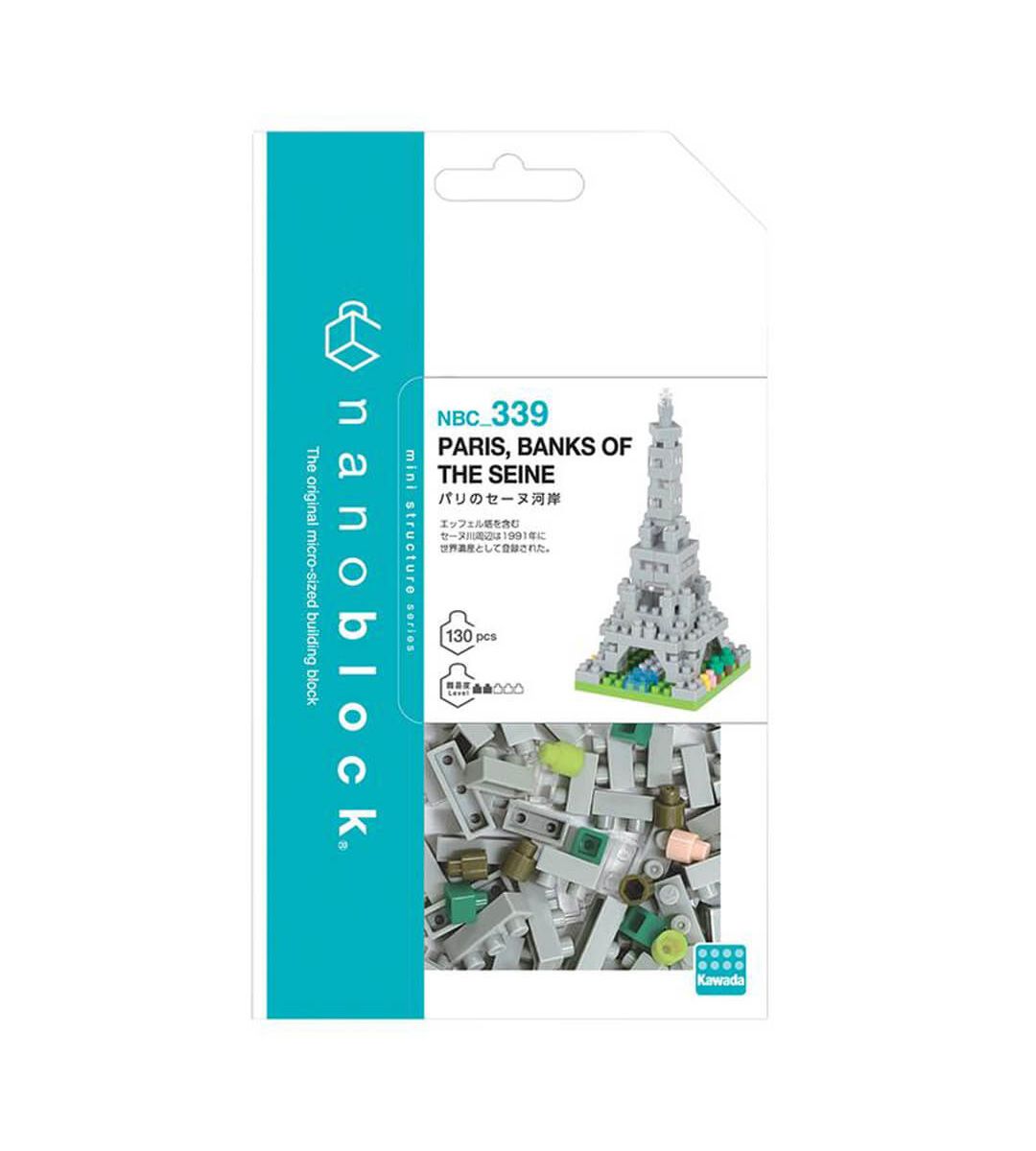 Nanoblock NBC 339 Eiffel Tower Building Blocks Set - Mini Architecture Model Kit for Adults & Teens - Perfect for Home Decor, Office Display & Collectors Gift